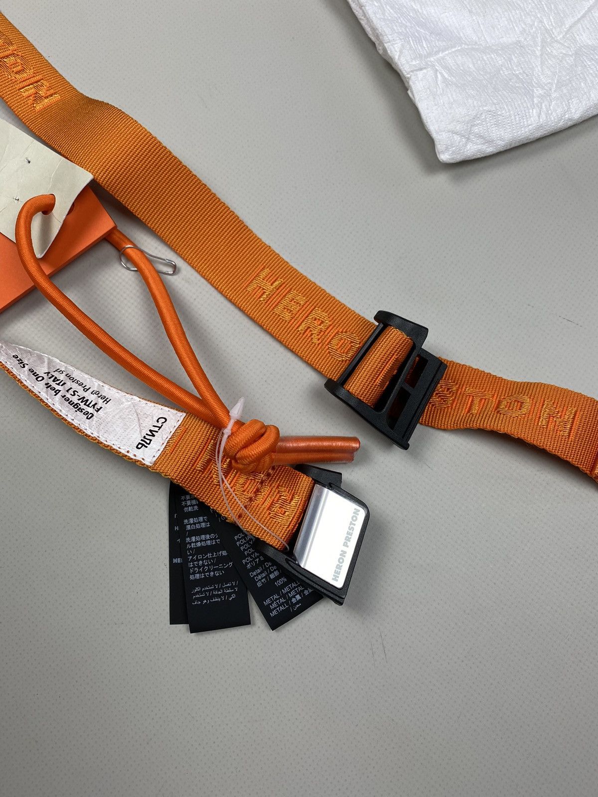 Heron Preston BNWT! Heron Preston Tiny Tape Magnetic Belt one size orange Size ONE SIZE - 12 Thumbnail