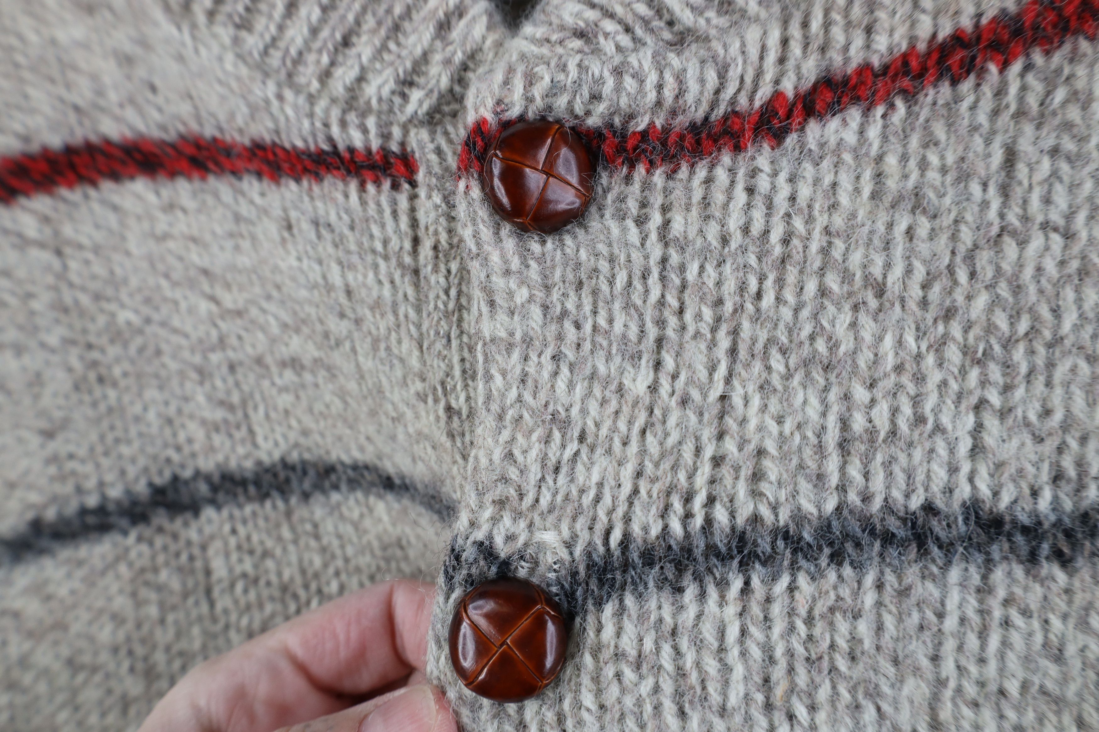 Vintage Vintage 70s Streetwear Blend Knit Striped Henley Sweater USA Size L / US 10 / IT 46 - 4 Thumbnail