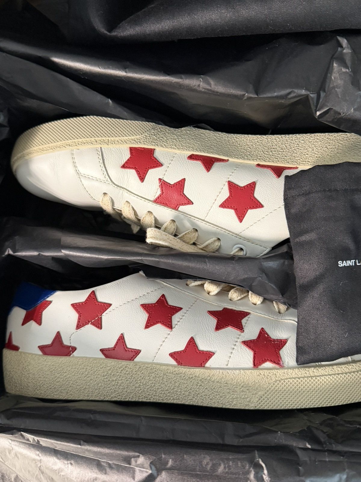 Saint Laurent Paris Saint Laurent SL/06 STARS SNEAKER Red White And Blue Stars Size US 9 / EU 42 - 5 Thumbnail