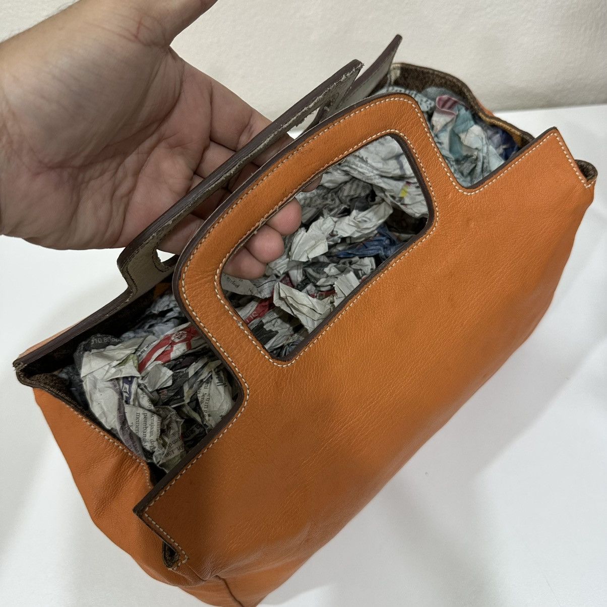 Miu Miu ‼️LASTDROP‼️ VINTAGE MIU MIU LEATHER TOP HANDLE BAG Size ONE SIZE - 8 Thumbnail