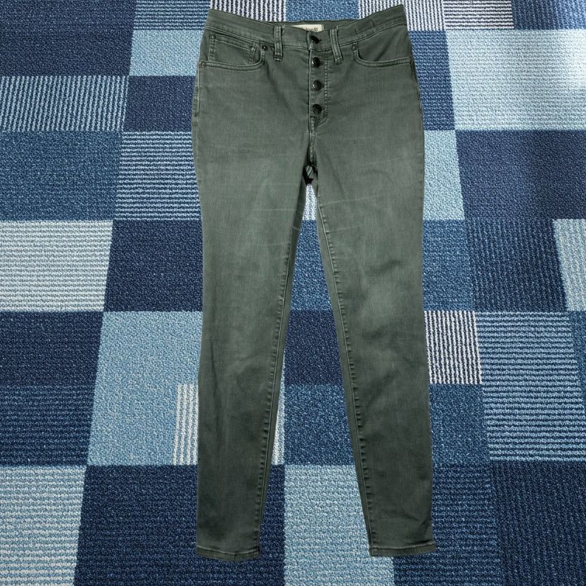 Madewell Madewell Jeans Womens 28 Green Skinny High Rise Classic Casual Boho Button Fly Size 28" / US 6 / IT 42 - 1 Thumbnail