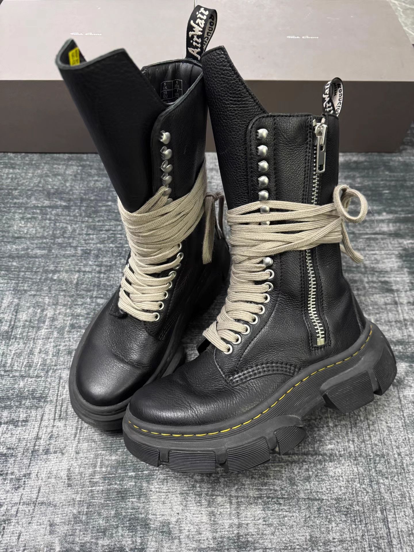 Rick Owens Rick Owens × Dr. Martens High Top Boots Size US 8 / IT 38 - 1 Thumbnail
