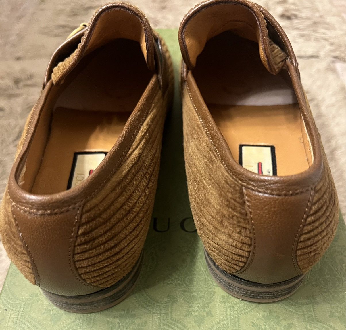 Gucci Gucci brown corduroy horsebit luxury dress shoes loafers Size US 8.5 / EU 41-42 - 5 Thumbnail