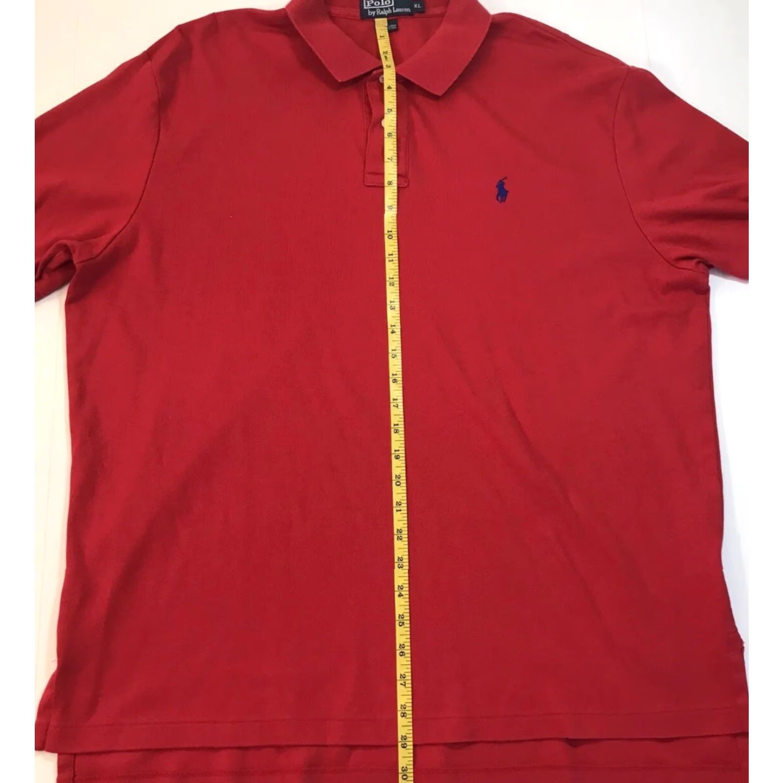 Polo Ralph Lauren Polo Ralph Lauren Polo Shirt Mens XL Red Collared Golf Logo Vintage Sport Work Dress Size 46R - 6 Thumbnail