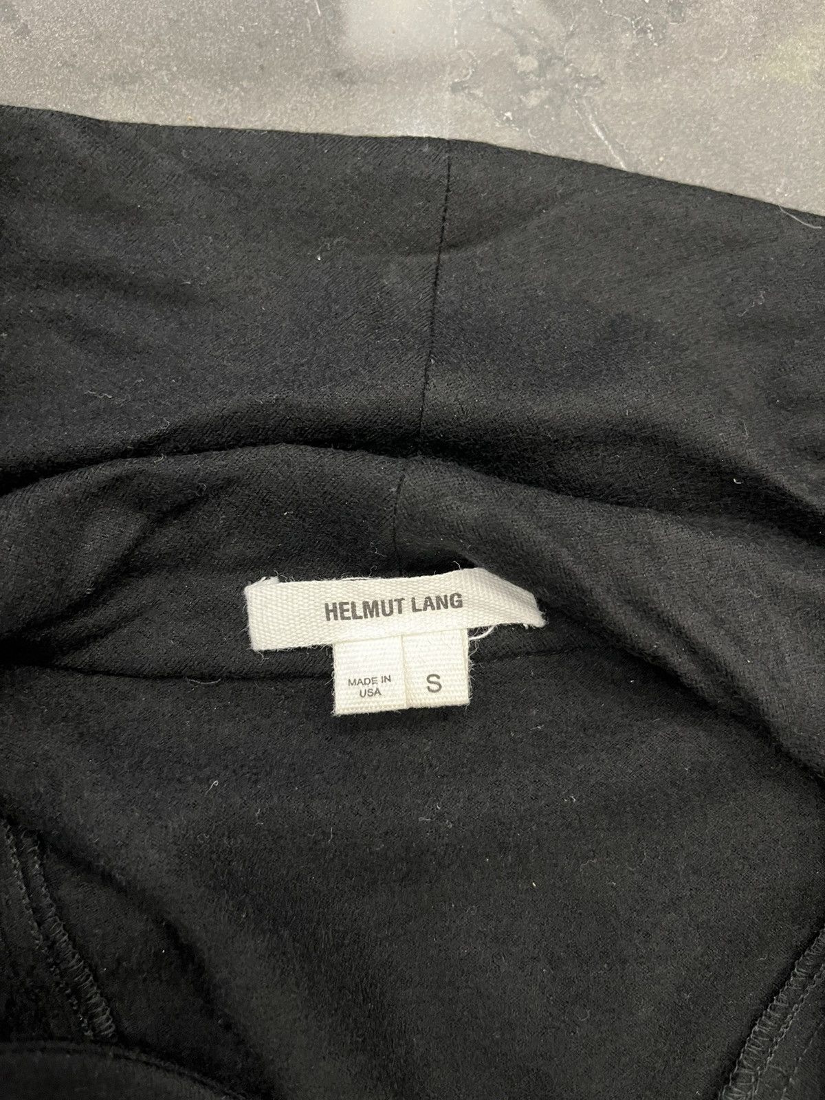 Helmut Lang Helmut Lang Asymmetrical Wool Motto Zip Shawl Jacket Black Size S / US 4 / IT 40 - 2 Thumbnail