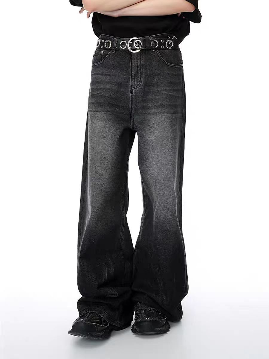 Japanese Brand × Jean baggy harajuku style black and grey wide-leg casual jeans Size US 30 / EU 46 - 5 Thumbnail