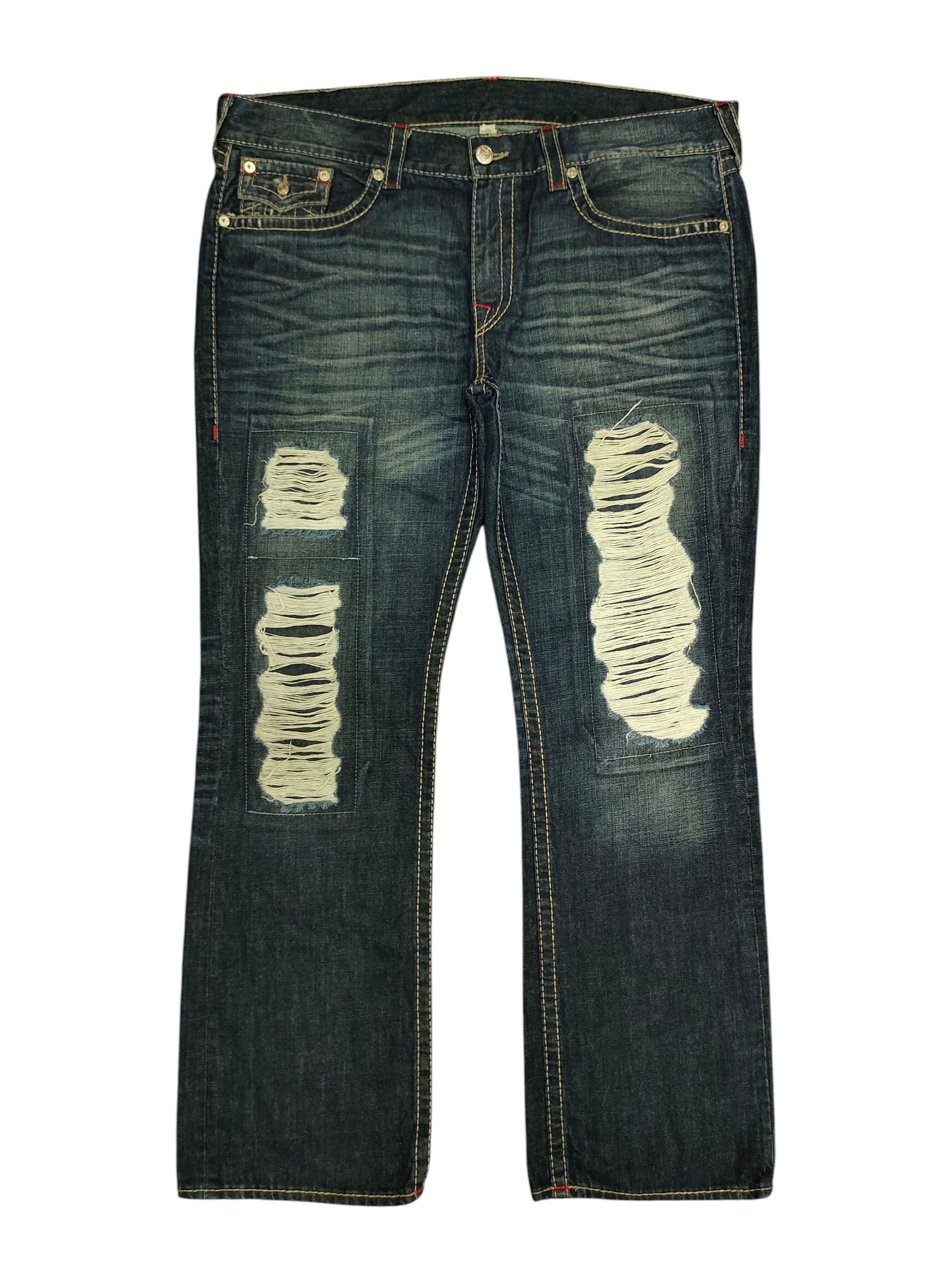True Religion True Religion Straight Clawmark Distress Denim Jeans Size US 42 / EU 58 - 7 Thumbnail