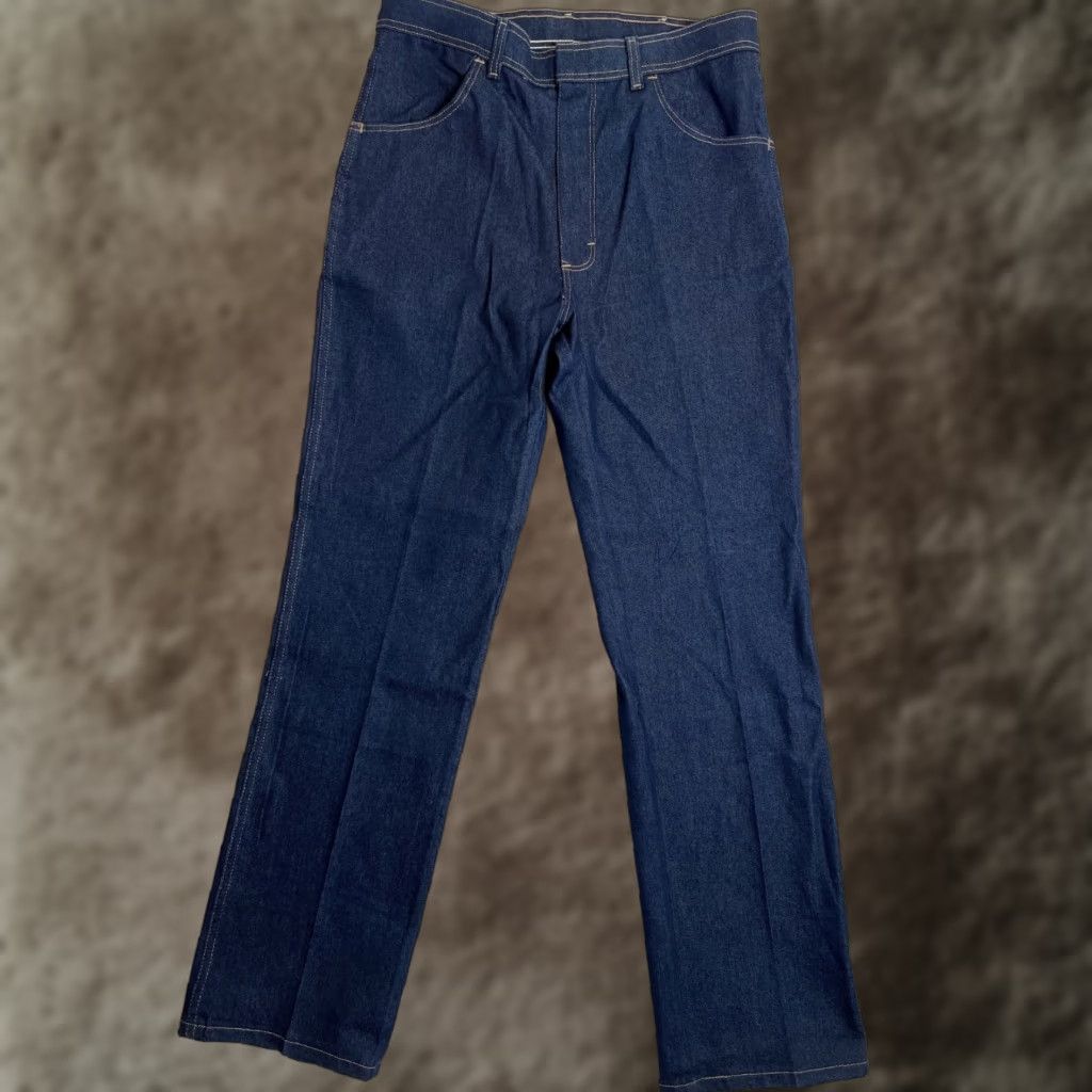 Wrangler VINTAGE Wrangler Hero Flex-Fit Waist Men's Denim Pants 36x34 USA Made denim jeans blue cotton 5-pocket straight inseam 34 in Mens Size US 36 / EU 52 - 1 Thumbnail