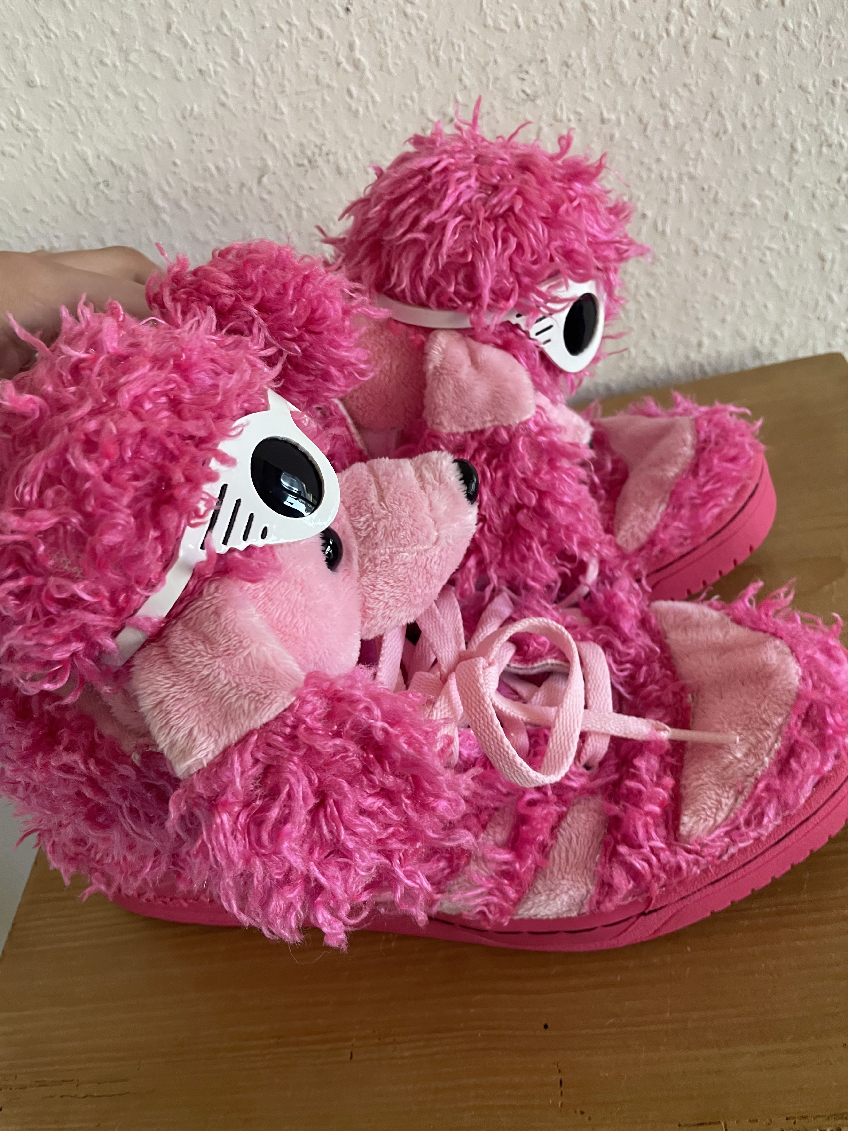 Adidas × Jeremy Scott JS Poodle Pink Fur Sneaker Size US 11 / EU 44 - 13 Thumbnail