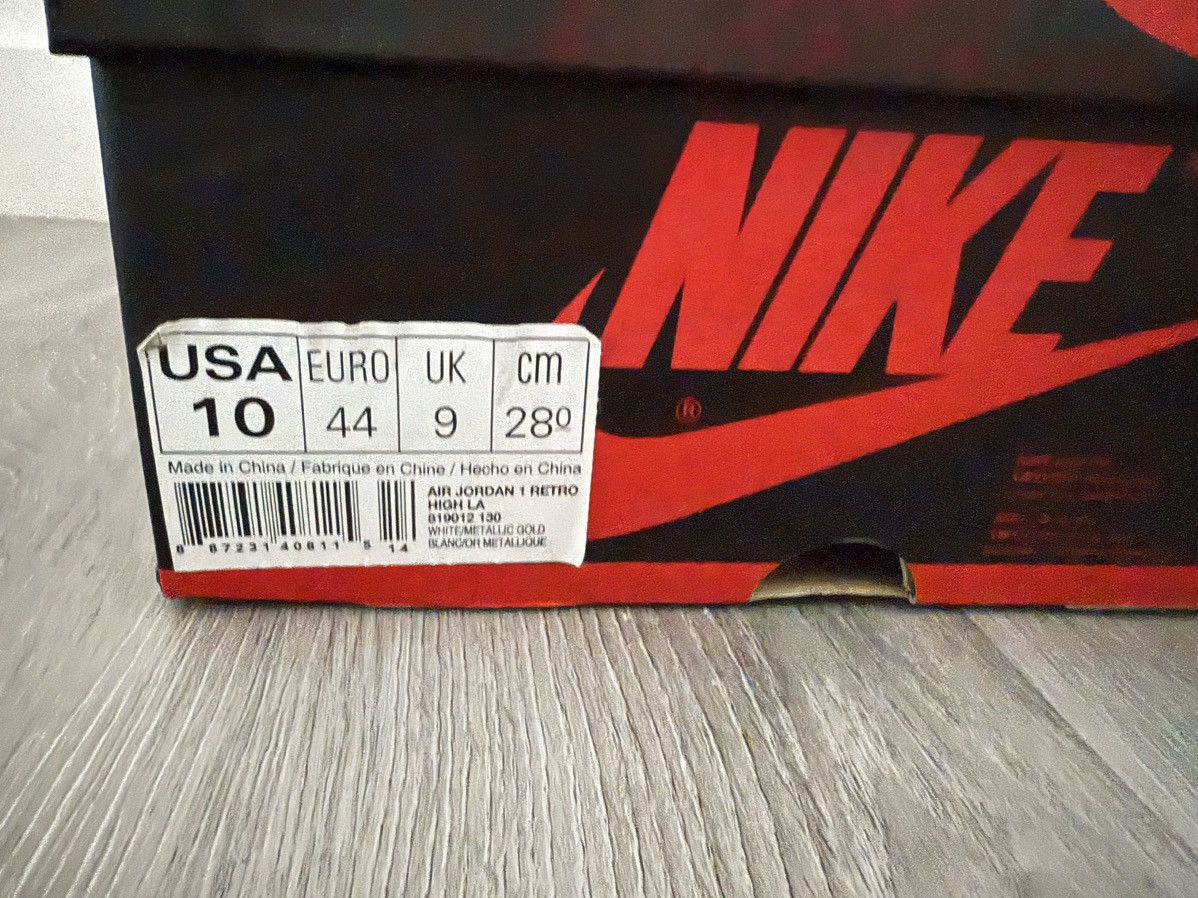 Nike Air Jordan 1 Retro High OG Los Angeles LA 819012-130 Size US 10 / EU 43 - 8 Thumbnail