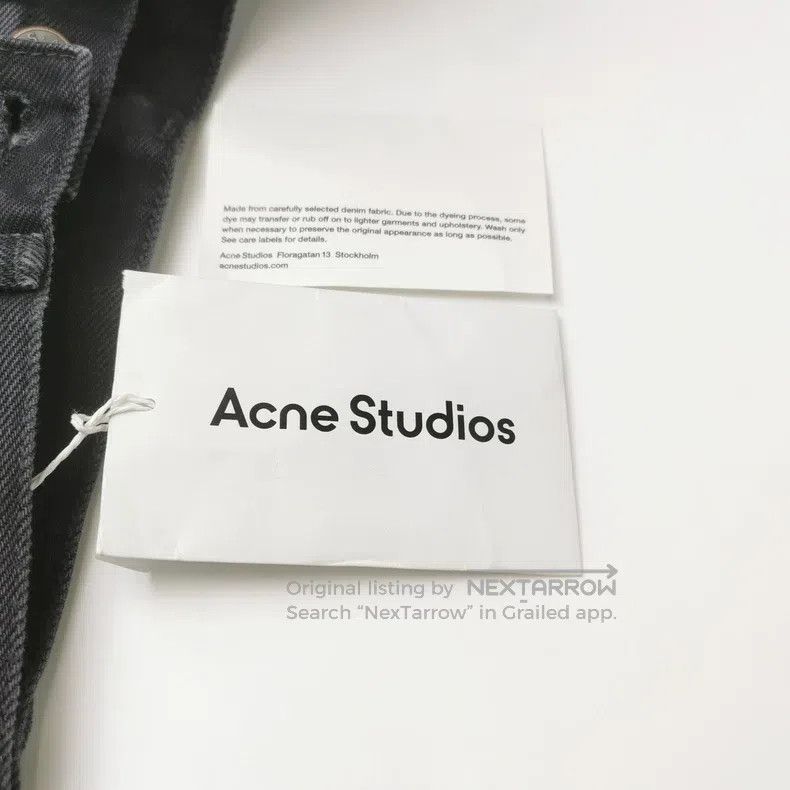 Acne Studios Acne Studios 100% Cotton Letter Logo Denim Pants Size 31" - 4 Thumbnail