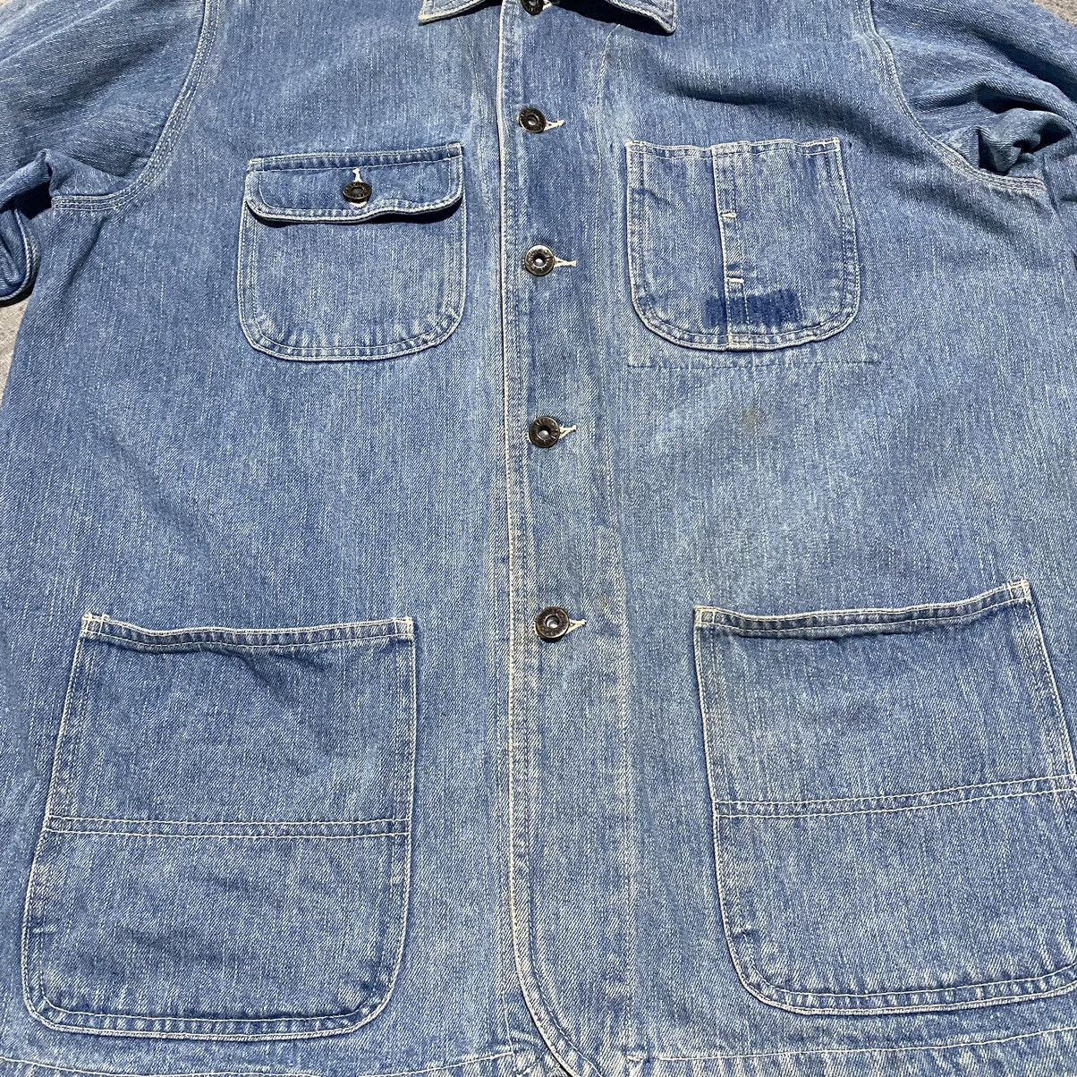 Japanese Brand × Vintage Vintage Collins Denim Chore Jacket Size US XL / EU 56 / 4 - 11 Thumbnail