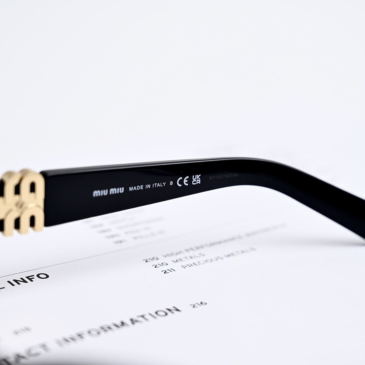 Miu Miu MIU MIU 0MU 14ZS SUNGLASSES Size ONE SIZE - 7 Thumbnail