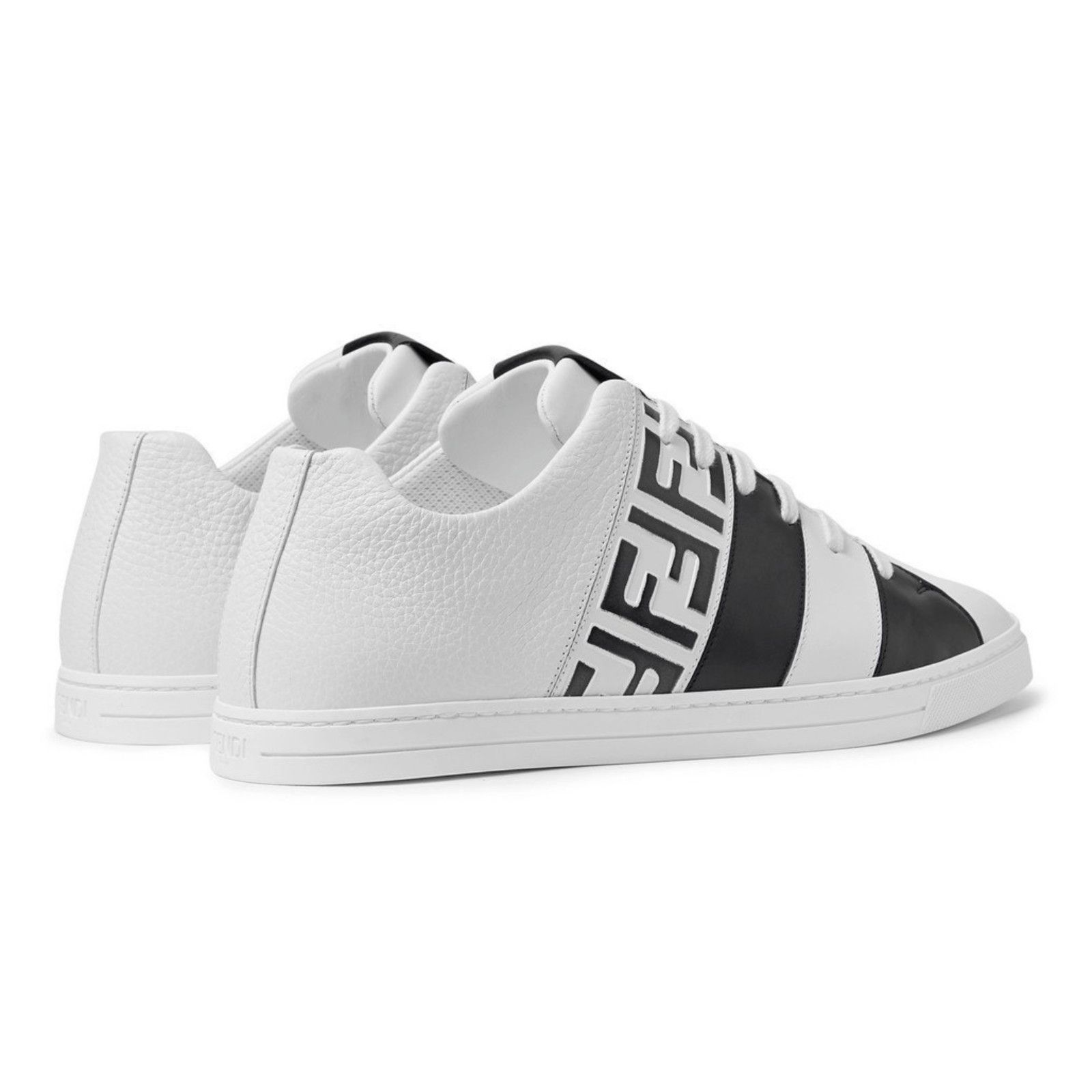 Fendi Fendi Mens Black White FF Monogram Low Trainer Sneaker US 10 Size US 10 / EU 43 - 14 Thumbnail