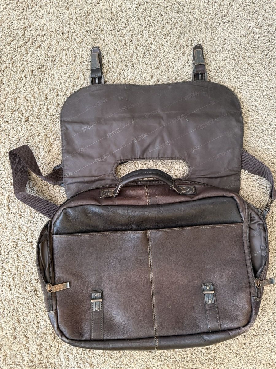 Kenneth Cole Kenneth Cole Brown Leather Messenger bag Size ONE SIZE - 4 Thumbnail