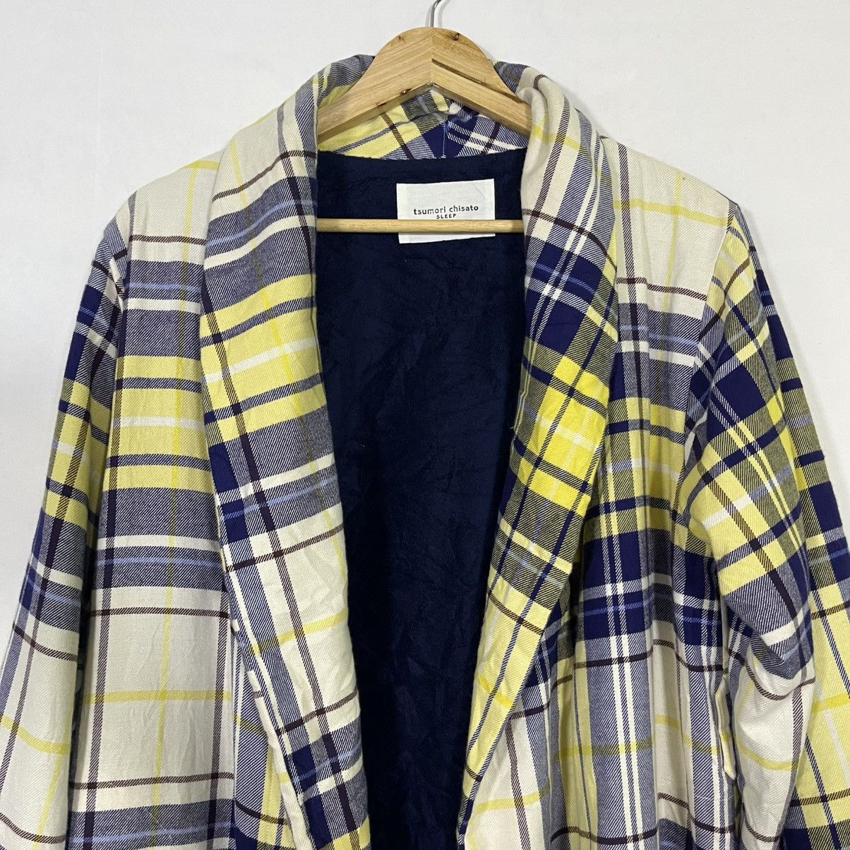 Tsumori Chisato TSUMORI CHISATO SLEEP WEAR PLAID COAT JACKET Size M / US 6-8 / IT 42-44 - 2 Thumbnail