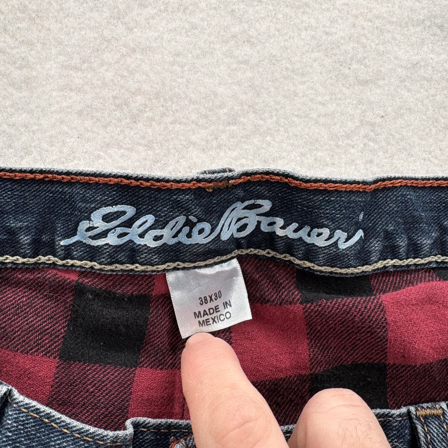 Eddie Bauer Eddie Bauer Jeans Mens 38x30 Blue Medium Wash Denim Straight Fit Flannel Lined Jeans Size US 38 / EU 54 - 4 Thumbnail