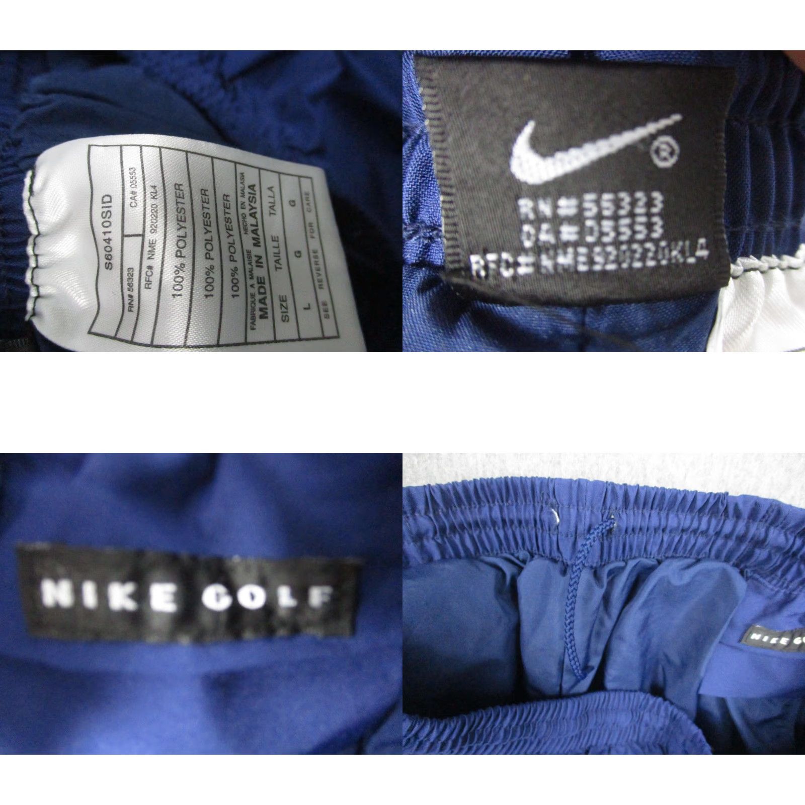 Nike Nike Golf Pants Mens Large Blue F.I.T. Polyester Wind Snap Hem Elastic Waist Size US 33 - 8 Thumbnail