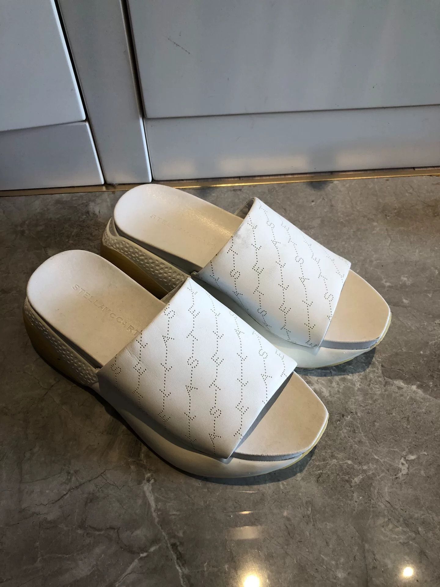 Stella McCartney Stella McCartney Platform Leather Slippers Size US 6 / IT 36 - 1 Thumbnail