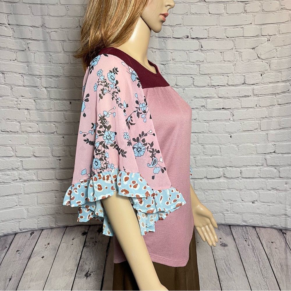 Other NWT New Baea Color Block Flutter Sleeve Size XS Size XS / US 0-2 / IT 36-38 - 6 Thumbnail