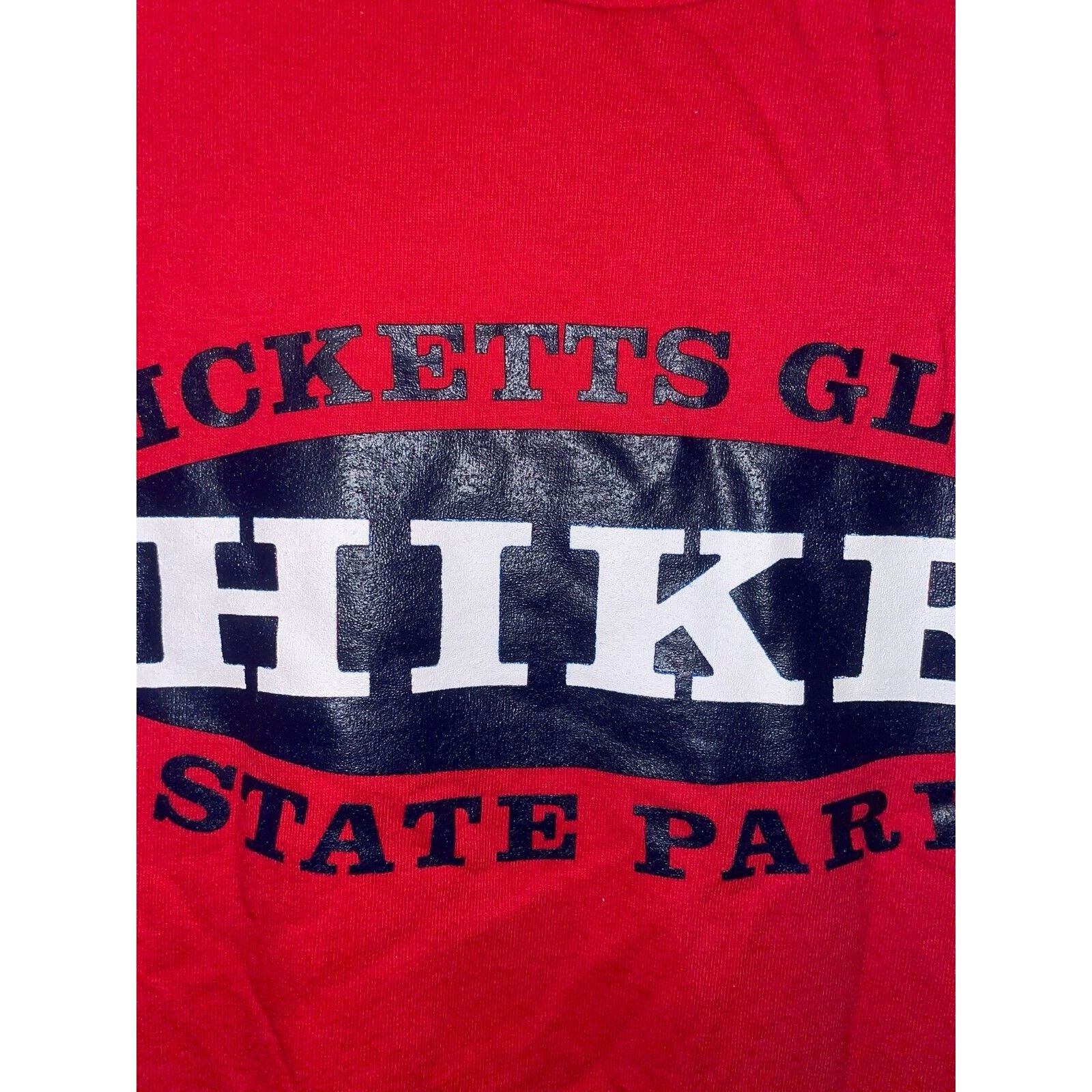 Jerzees Vintage Ricketts Glen State Park Shirt Tee Hike Red VTG 90s Size US L / EU 52-54 / 3 - 3 Thumbnail