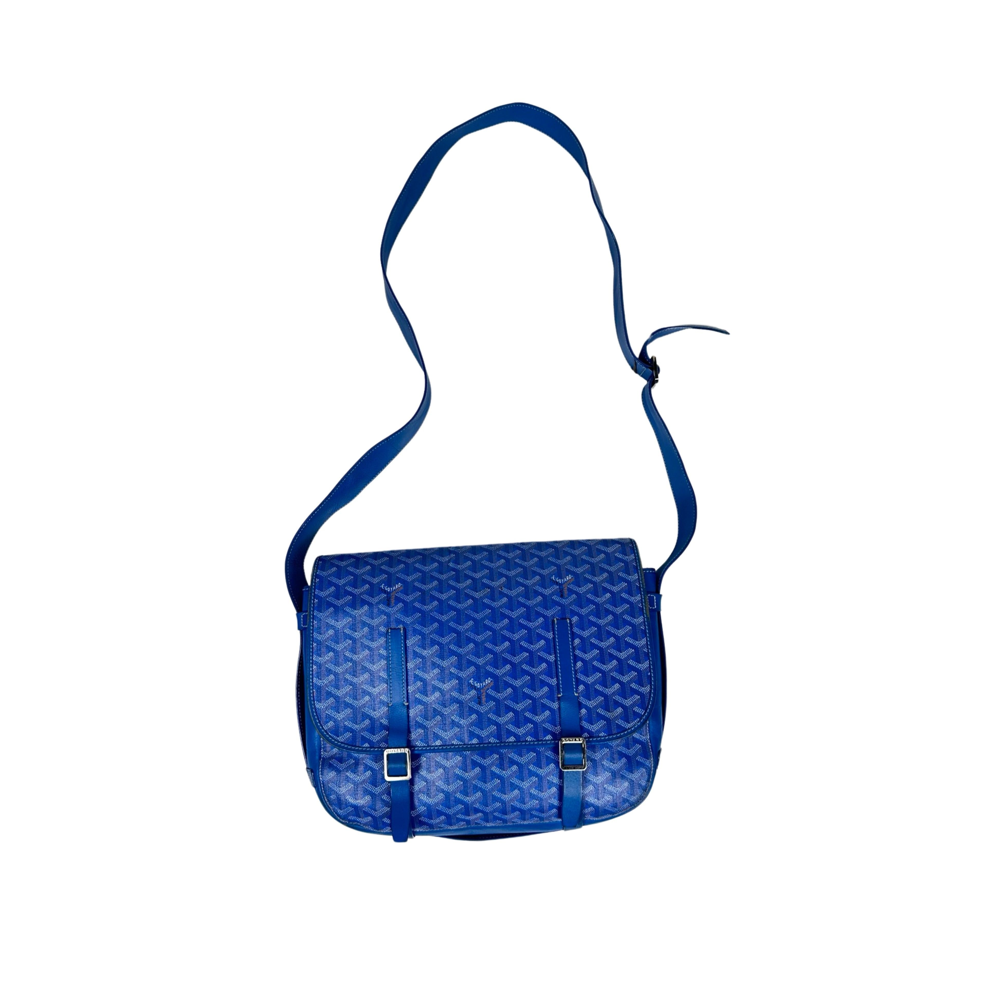 Goyard Blue Belvedere Pm Messenger Bag, Men's