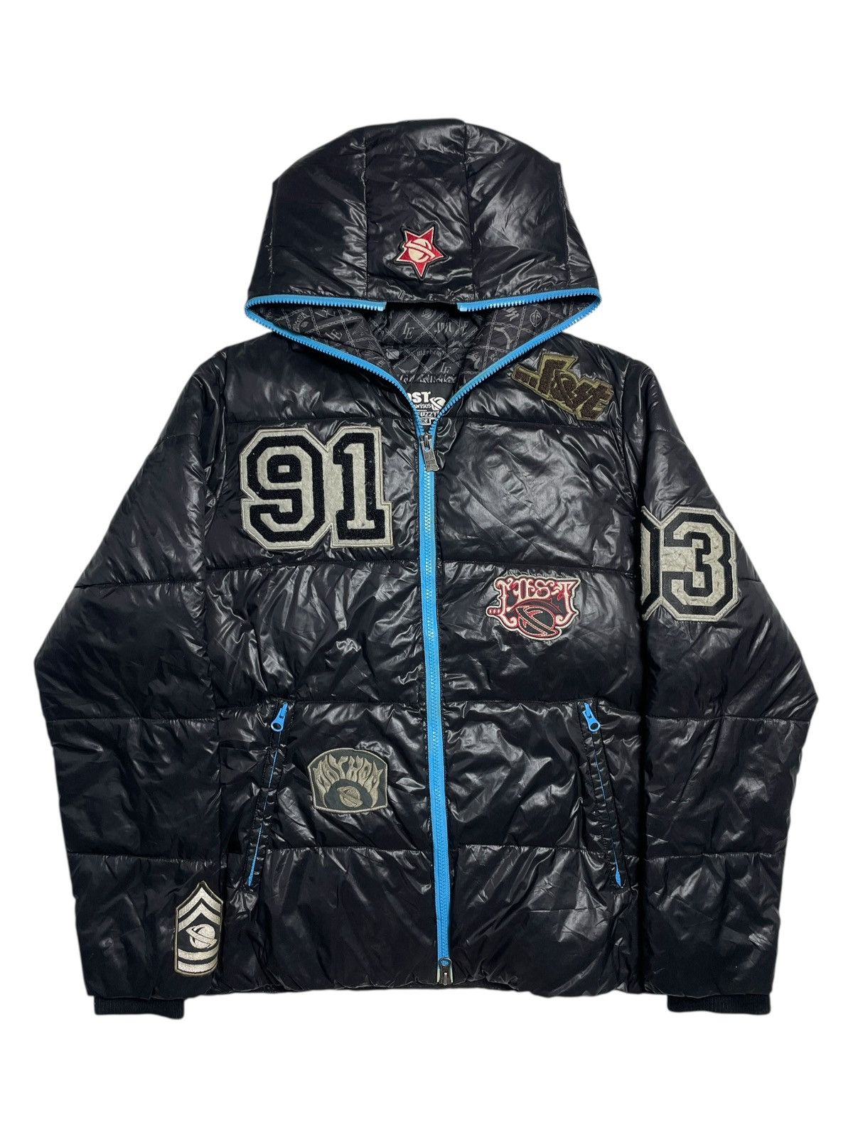 Angel Blue 2000’s Lost Enterpises - Puffer Skate Patch Jacket Size US L / EU 52-54 / 3 - 2 Thumbnail