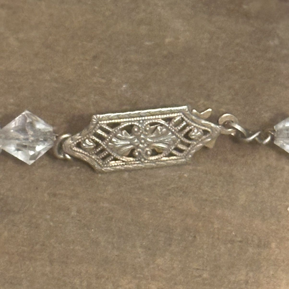 Vintage Vintage faceted clear glass bead necklace Size ONE SIZE - 4 Thumbnail