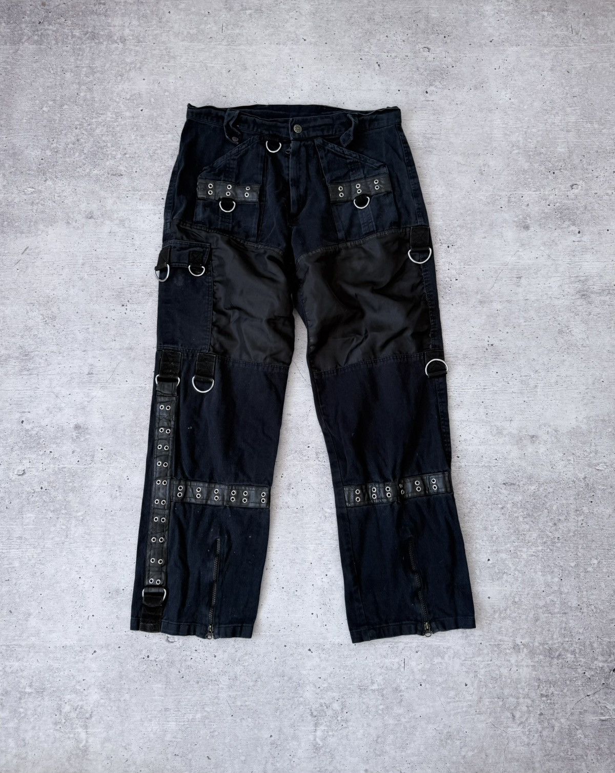 Other Archive S.D.L. Cyber Goth Bondage Pants Vintage Y2K Punk Size US 33 - 1 Thumbnail