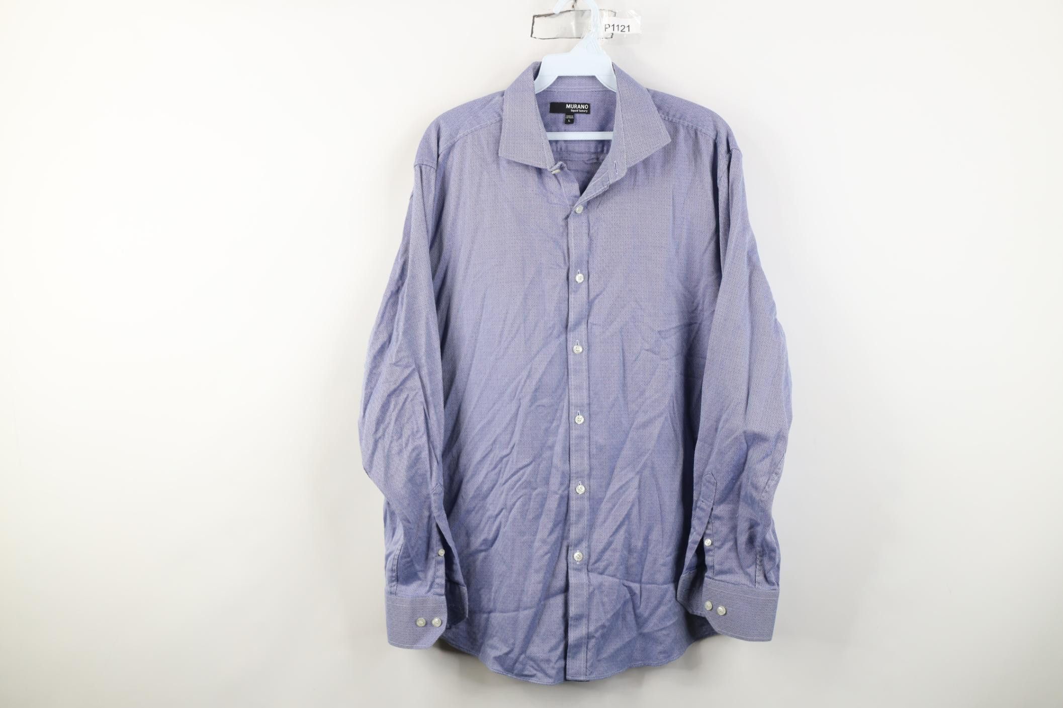 Vintage Y2K Streetwear Geometric Collared Button Shirt Blue Cotton Size US L / EU 52-54 / 3 - 1 Thumbnail