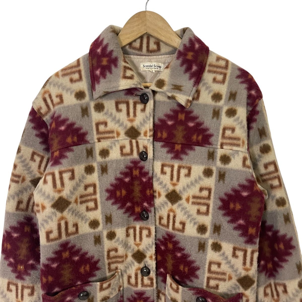 Japanese Brand Vintage Scandal Scoop Aztex Navajo Art Jacket Size XL / US 12-14 / IT 48-50 - 2 Thumbnail
