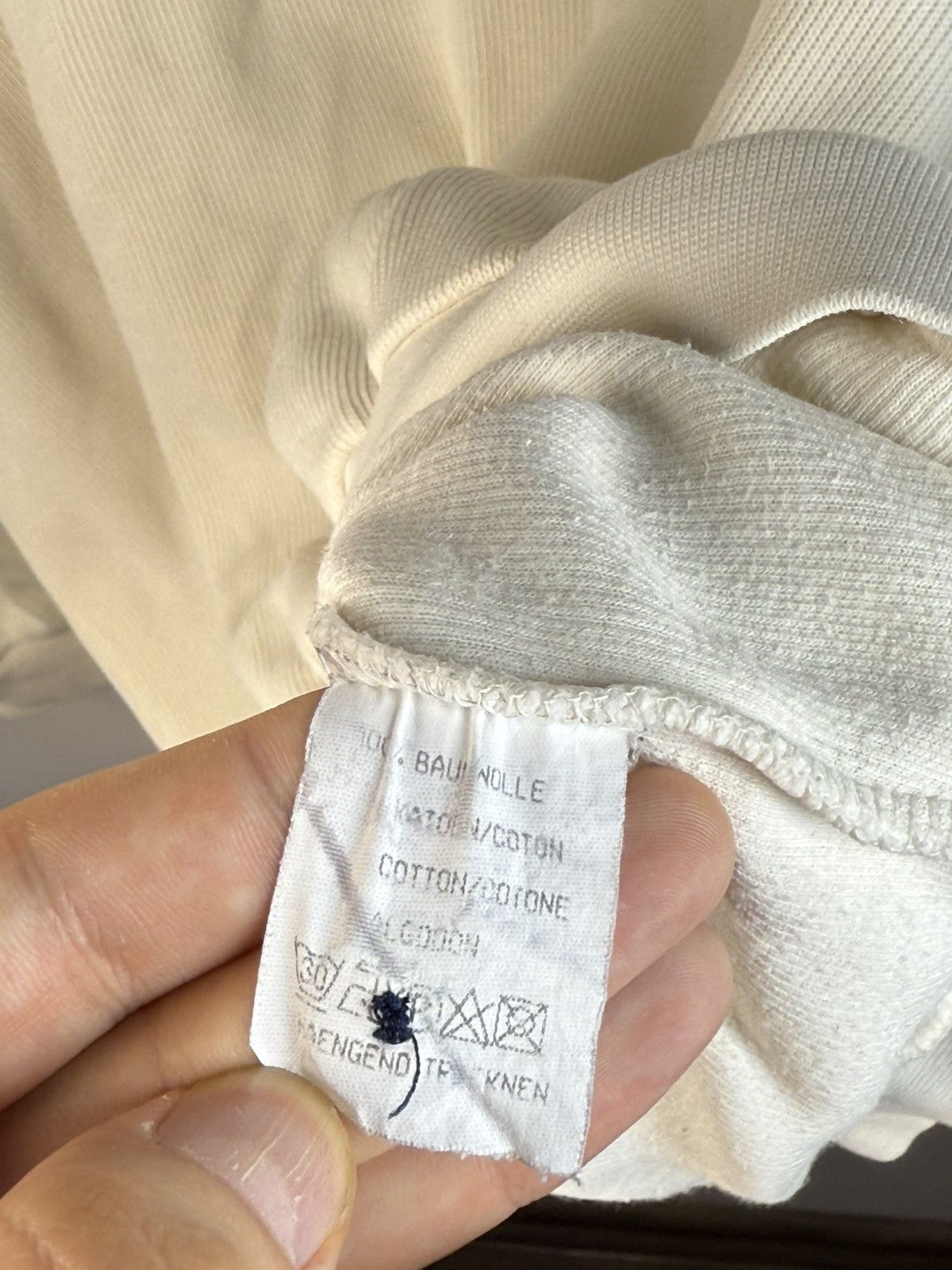 Yves Saint Laurent 90s YSL Sweatshirt White/Sweater Vintage Quarter Zip Up Size US L / EU 52-54 / 3 - 10 Thumbnail