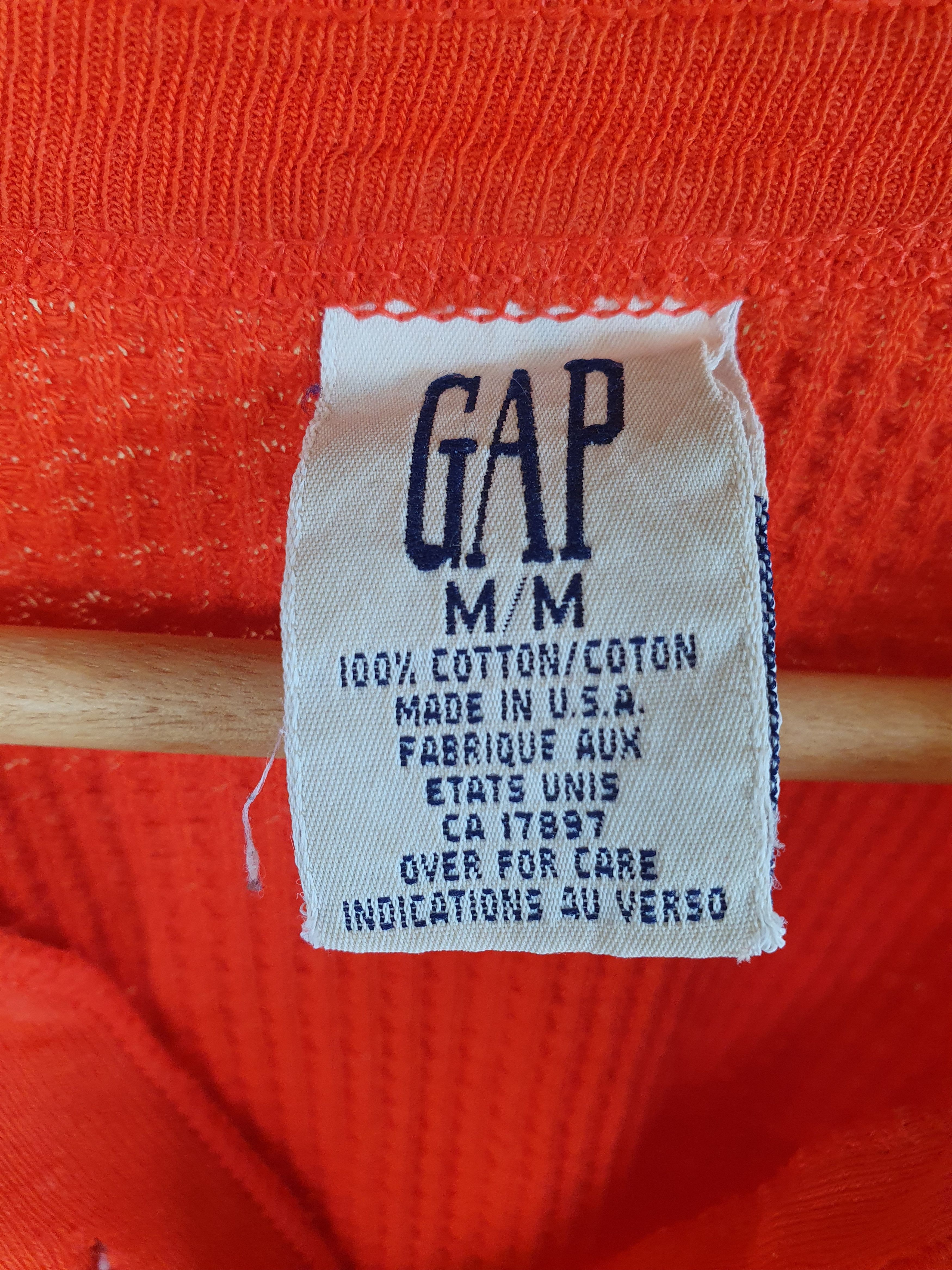 Gap Gap Vtg Made in USA Waffle-Knit Long Sleeve t-shirt TRASHED Size US M / EU 48-50 / 2 - 2 Thumbnail