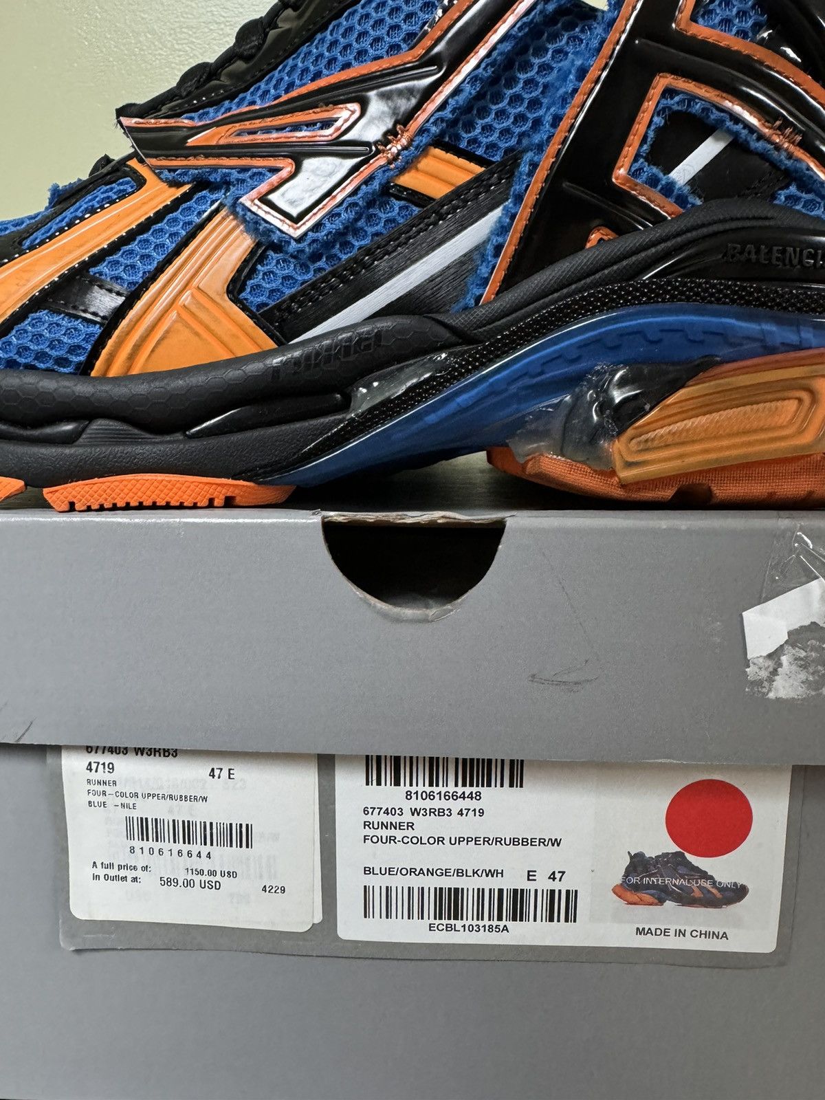 Balenciaga Balenciaga multicolor blue runner 47 Size US 14 / EU 47 - 2 Thumbnail