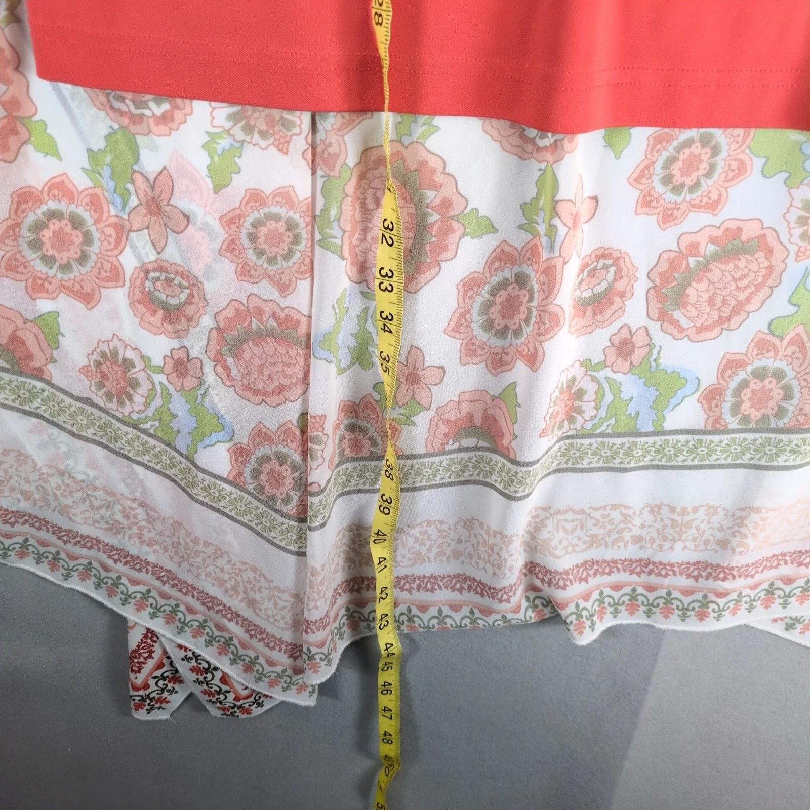 Other August Max Orange Tank & Sheer Floral Open Kimono Plus Size Size XXL / US 16-18 / IT 52-54 - 4 Thumbnail