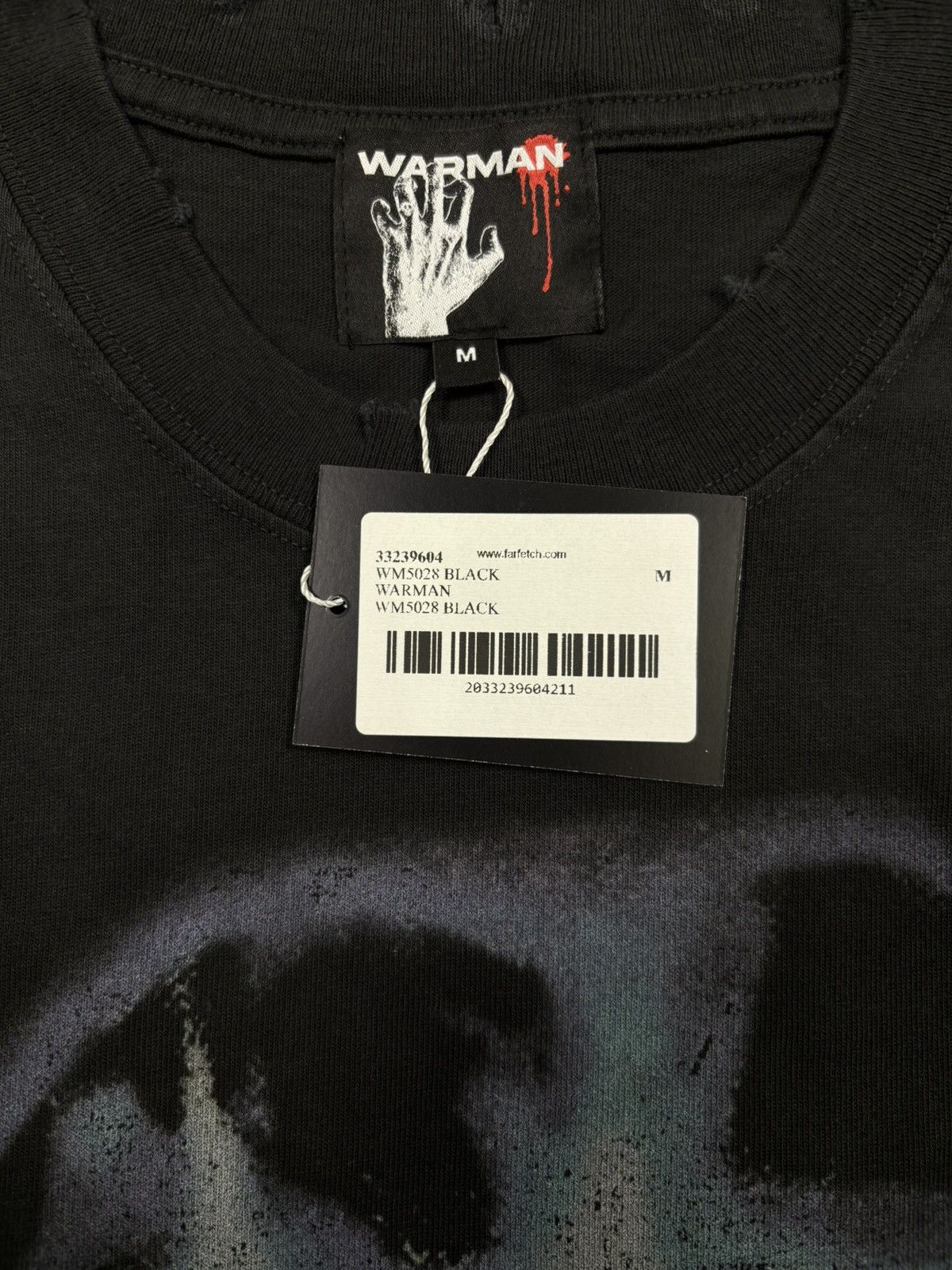Vintage Warman Soul Light Graphic T-Shirt, Washed Black Size US M / EU 48-50 / 2 - 6 Thumbnail