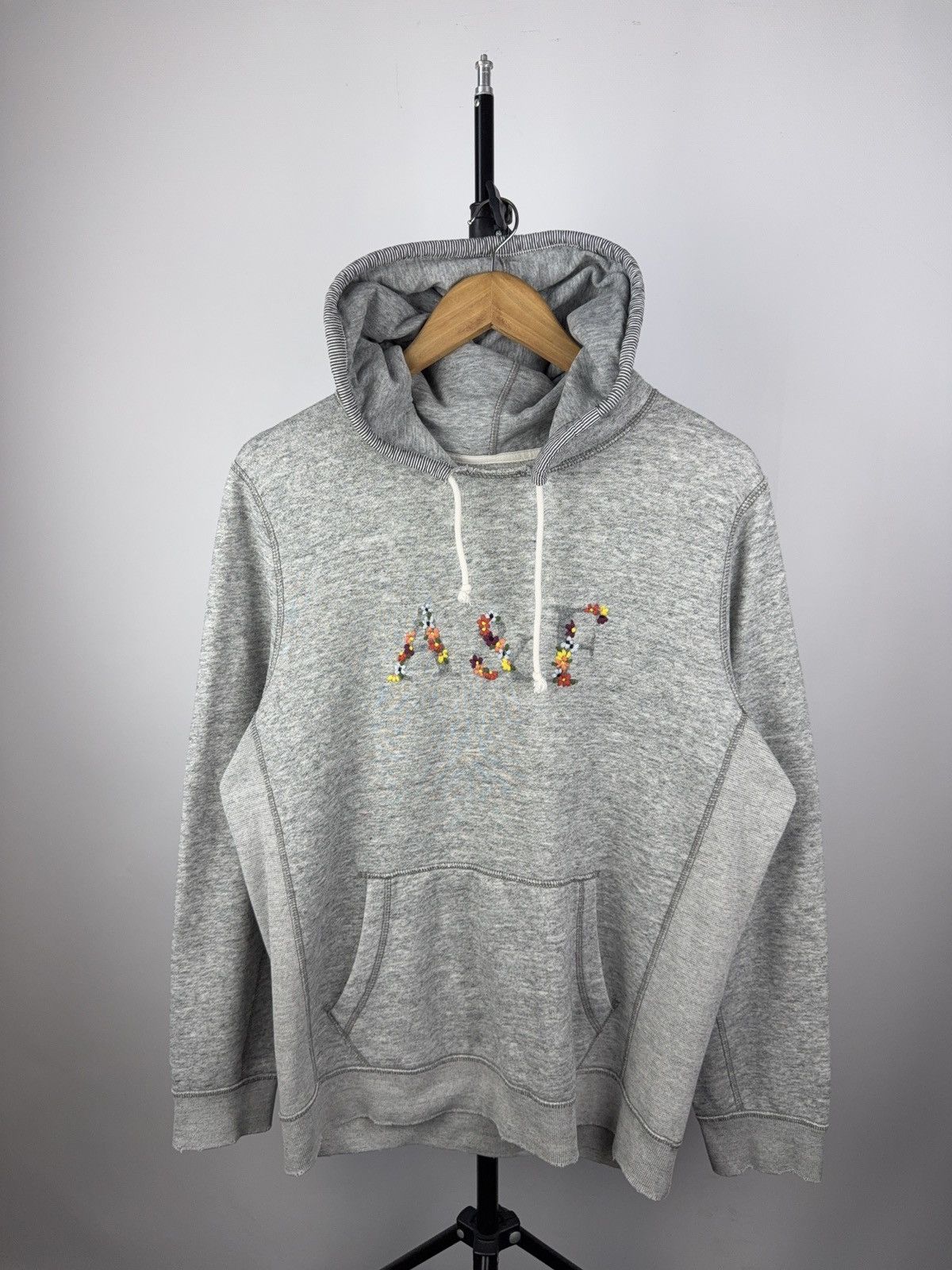 Abercrombie & Fitch × Vintage Abercrombie Fitch Floral Logo Hoodie Embroidered A&F Vintage Size US M / EU 48-50 / 2 - 1 Thumbnail