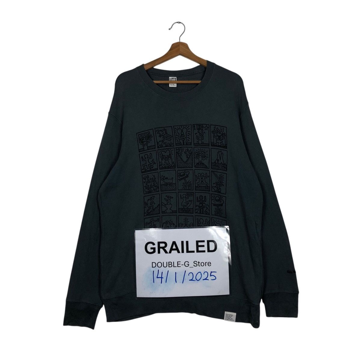Japanese Brand 📌Vintage Sweatshirt Ut Keith Haring Big Logo Size US XXL / EU 58 / 5 - 1 Thumbnail