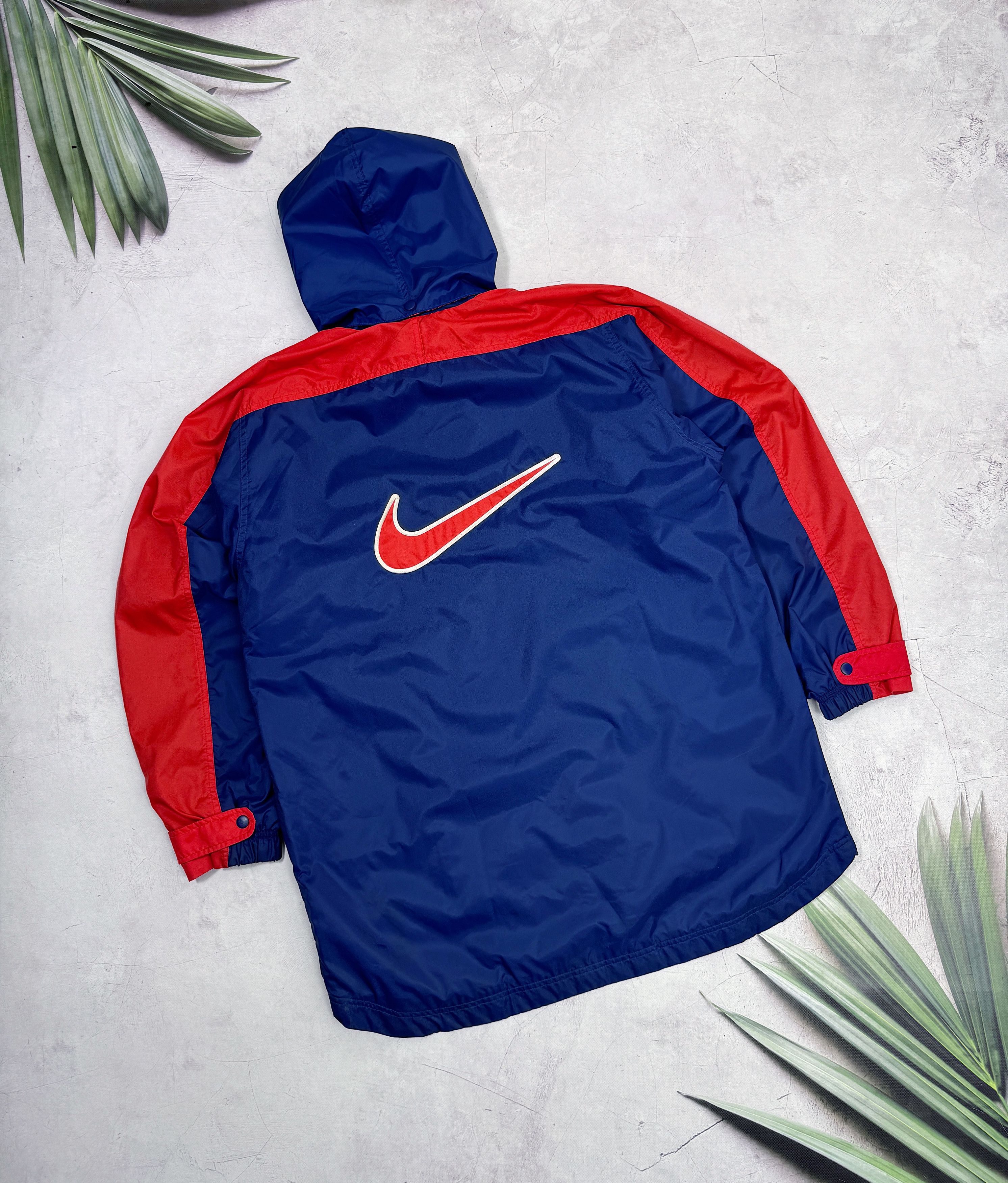 Nike × Vintage Y2K Nike Windbreaker Jacket Nylon Big Back Swoosh Logo Size US L / EU 52-54 / 3 - 23 Thumbnail