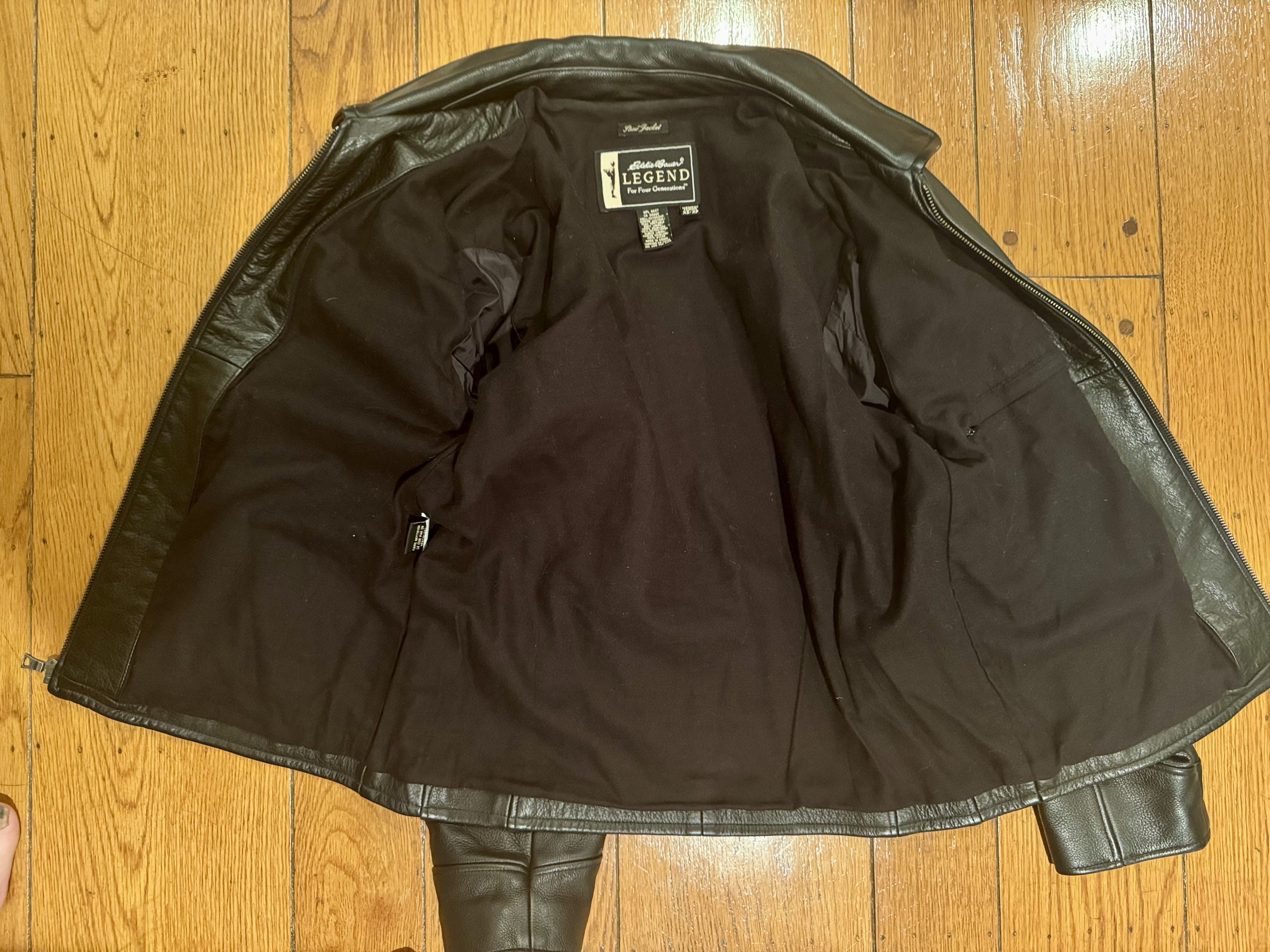 Eddie Bauer Leather Bomber Jacket - Eddie Bauer “Legend” Size XS / US 0-2 / IT 36-38 - 4 Thumbnail