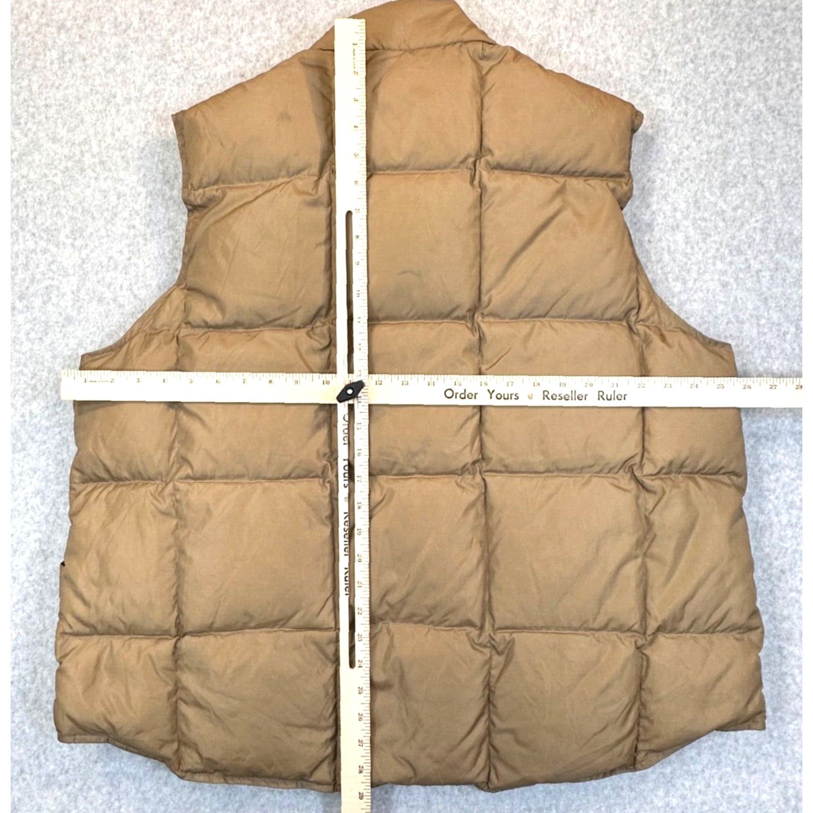 Lands' End Lands' End Goose Down Quilted Puffer Vest Adult XL Brown Nylon Snap Thermal Size US XL / EU 56 / 4 - 6 Thumbnail