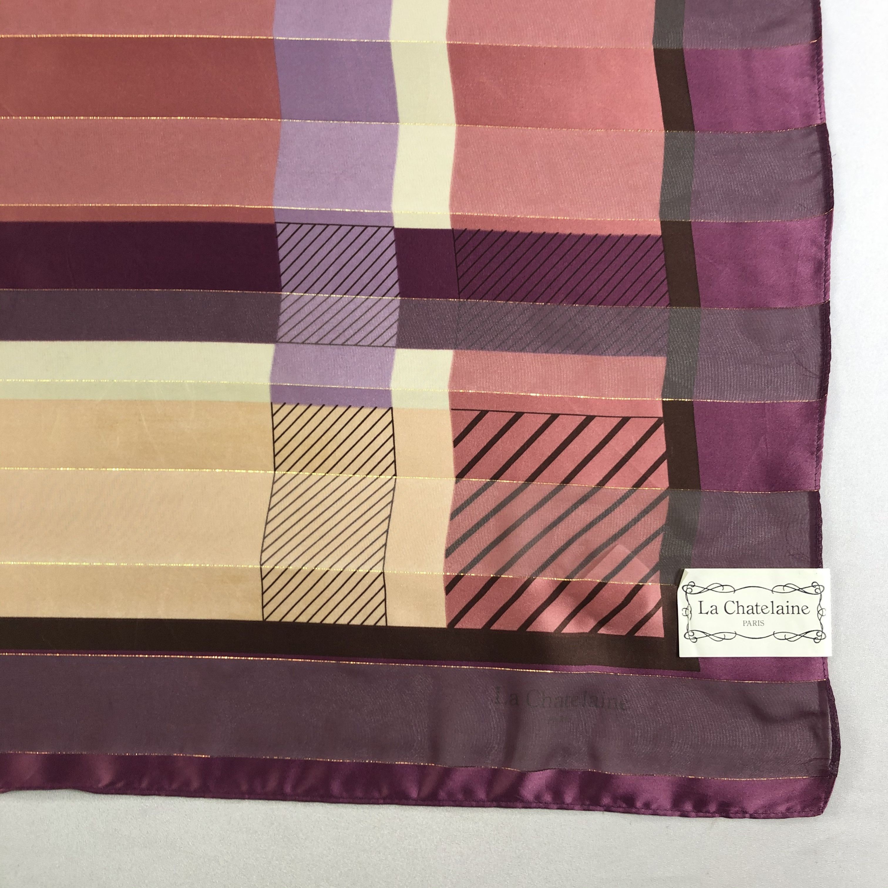 Vintage Vintage La Chatelaine Silk Scarf Size ONE SIZE - 4 Thumbnail