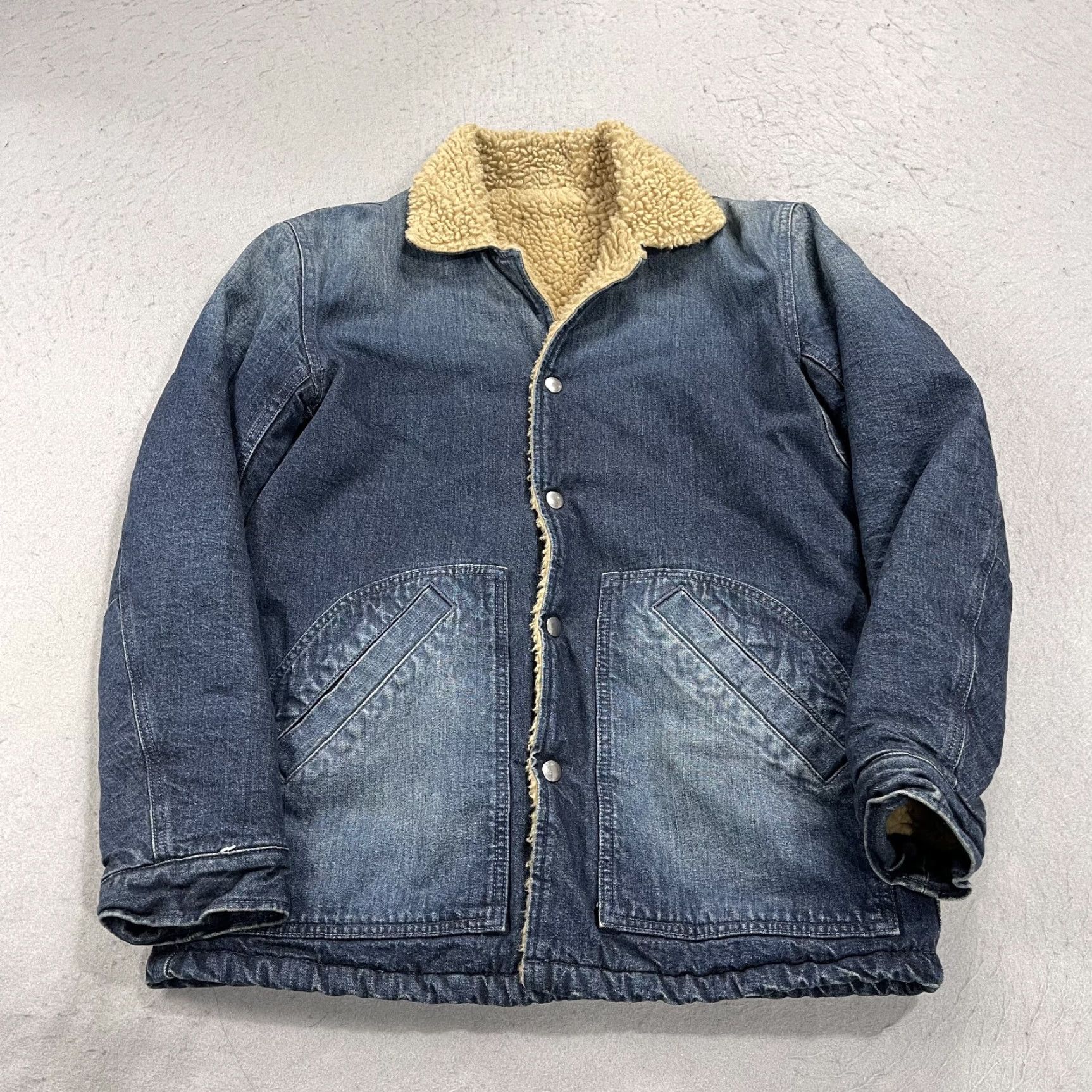 Simon Miller SIMON MILLER Jacket Adult Small? 1 Made Japan Reversible Sherpa Trucker Denim Size US S / EU 44-46 / 1 - 2 Thumbnail