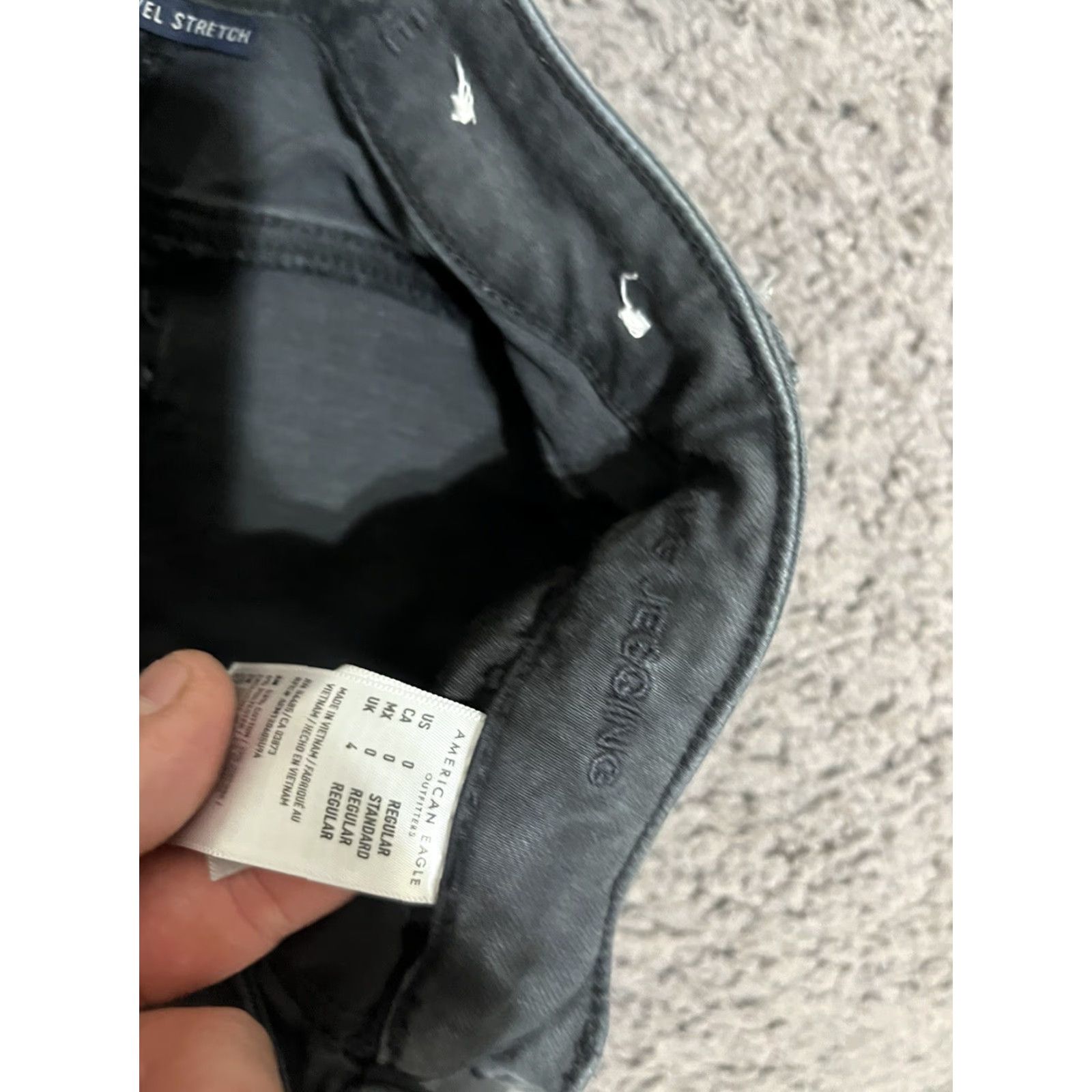 American Eagle Outfitters American Eagle Jeggings Jeans Sz 0 Black Denim Hi-Rise Next Level Super Stretch Women Size 25" / US 0 / IT 36 - 6 Thumbnail