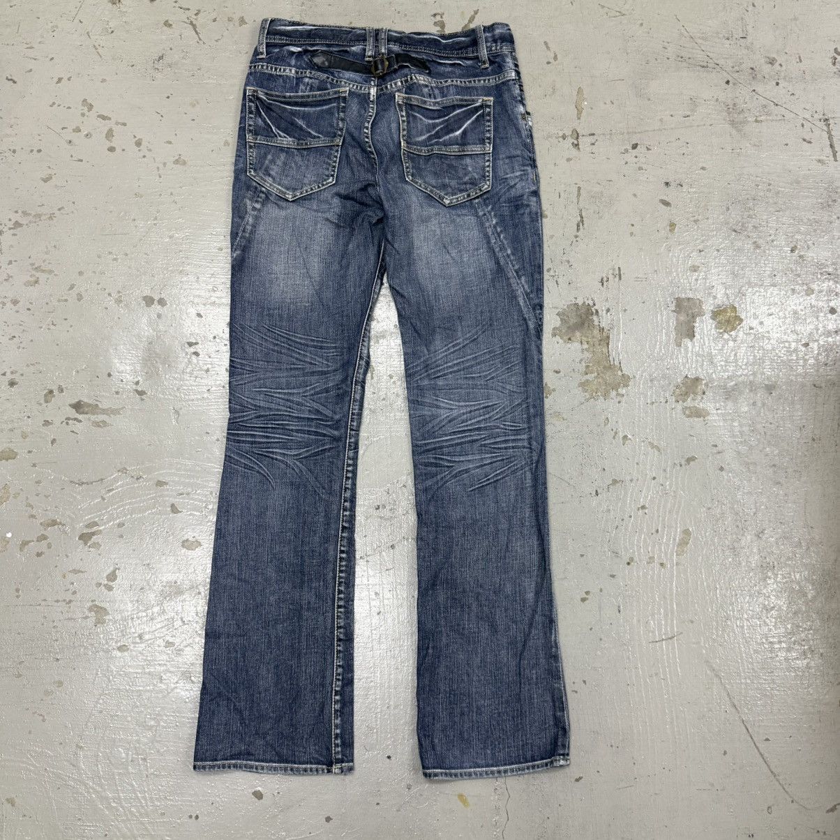 Michel Klein 2000s Mk.Michel Klein Homme Buckle Back Punk Panel Jeans Size US 30 / EU 46 - 2 Thumbnail