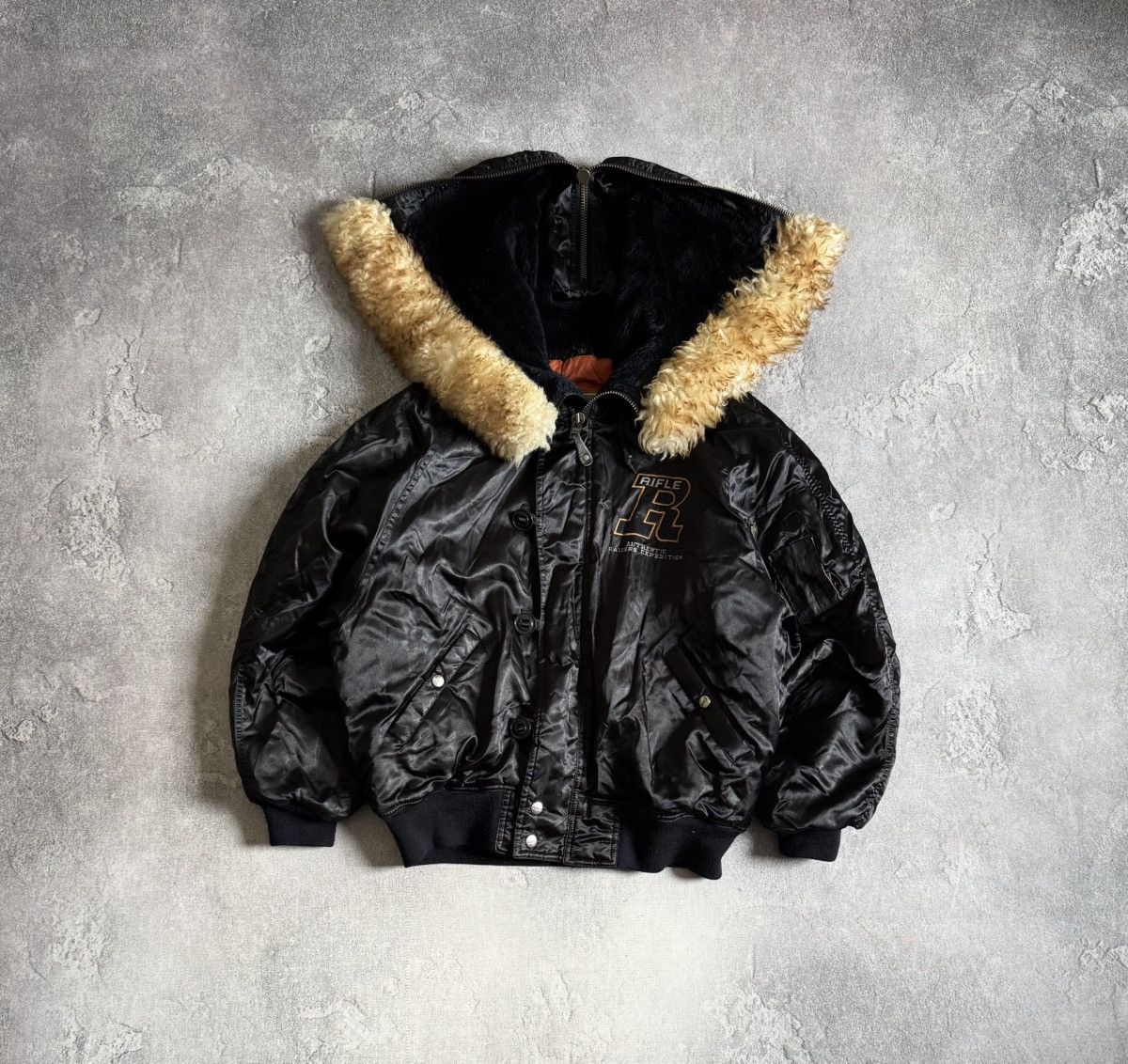 If Six Was Nine 00S GOA N2B Hooded Military Bomber Black Jacket 