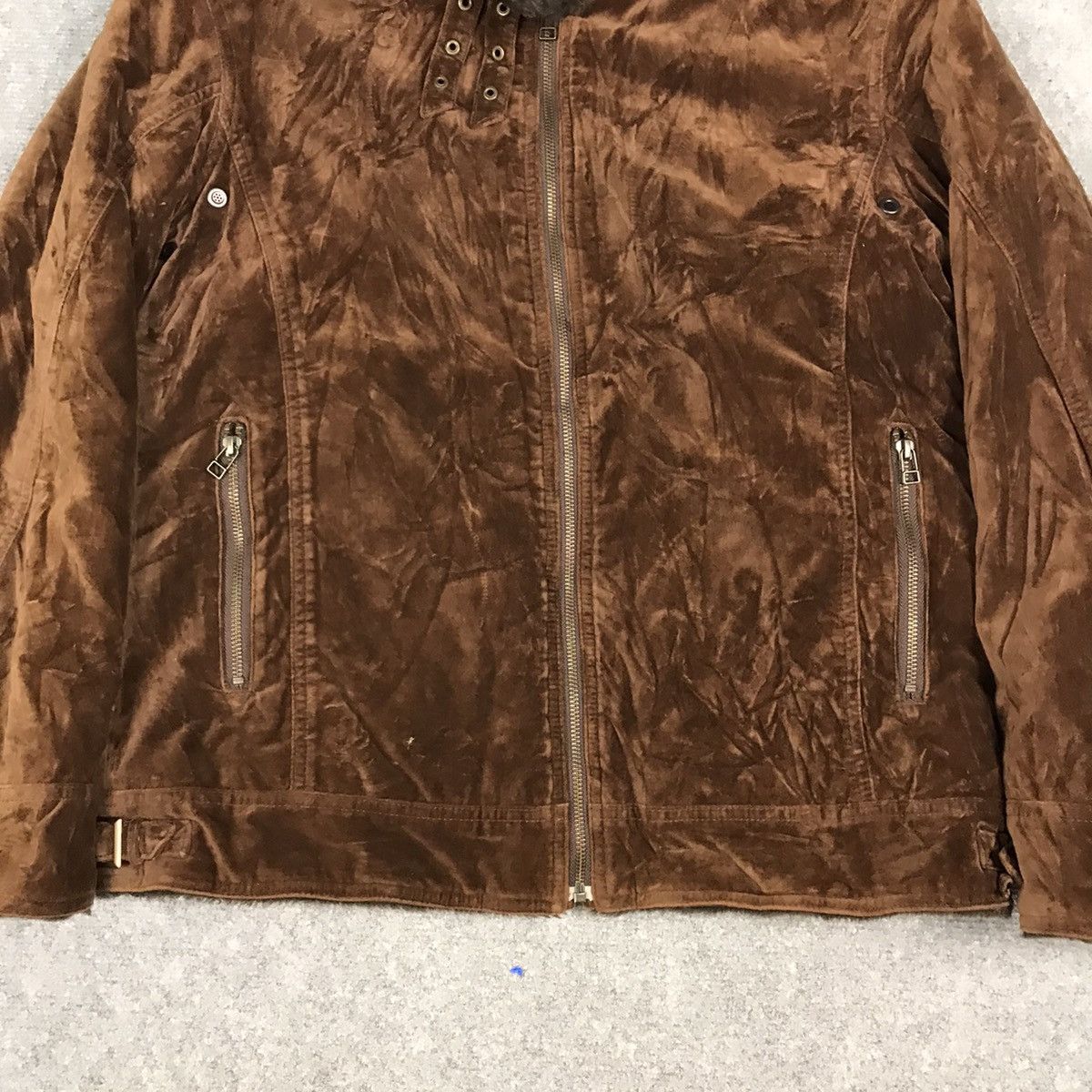 If Six Was Nine × Kansai Yamamoto KANSAI JEANS VELVET SHERPA ZIPPER JACKET Size US M / EU 48-50 / 2 - 3 Thumbnail
