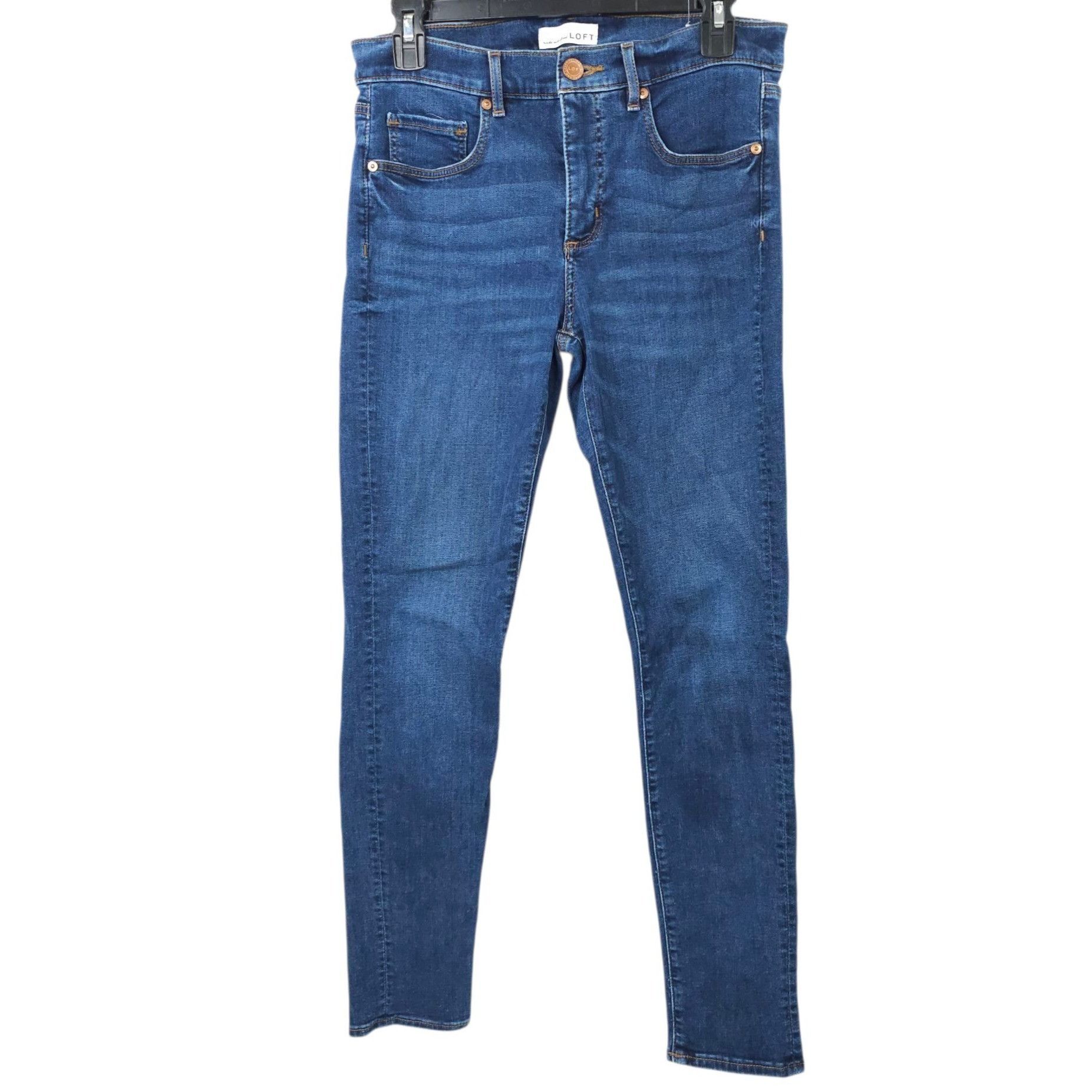 Loft Loft Modern Skinny Crop Jeans Womens Size 28/6 Mid Rise Dark Size 29" - 1 Thumbnail