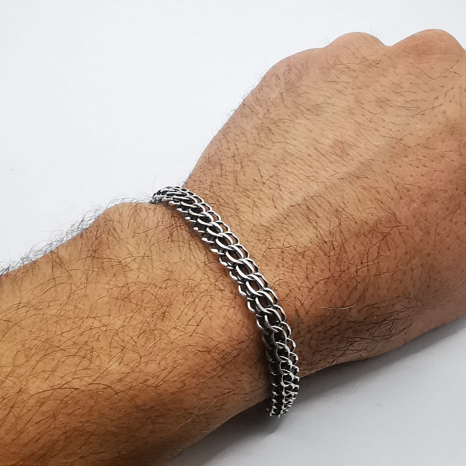 Sterling Silver × Vintage Vintage Bracelet Jewelry,925 Sterling Silver,Handmade 12,76g Size ONE SIZE - 4 Thumbnail