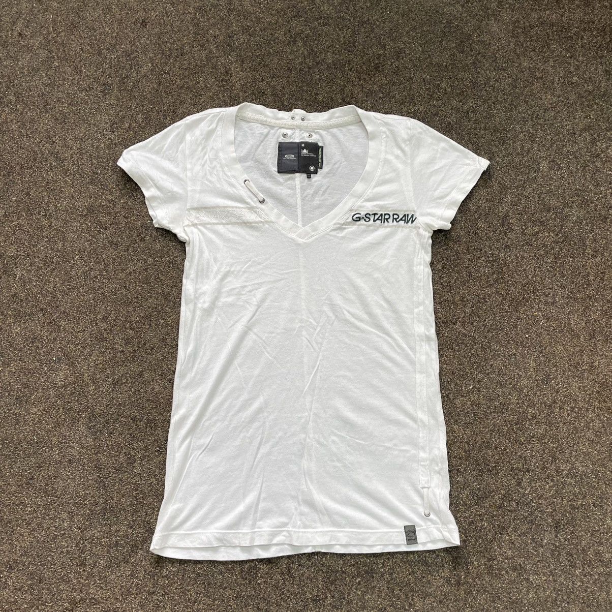 Vintage Vintage Y2K White Graphic Tee Streetwear Indie Washed Boxy S Size S / US 4 / IT 40 - 1 Thumbnail